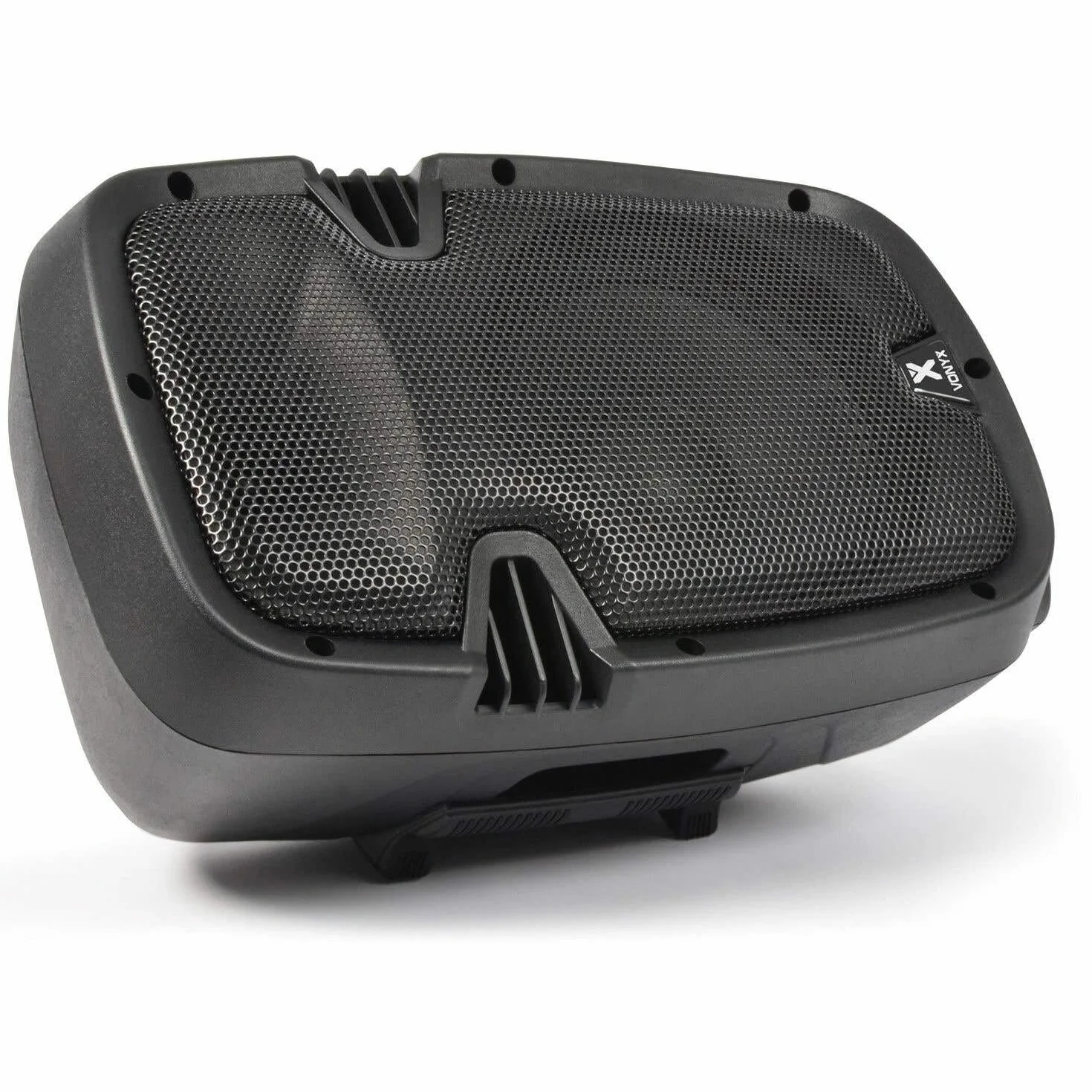 Vonyx SPJ-800A - PA Aktiv Lautsprecher, 200 Watt, 8 Zoll High End Aktiv Speaker, DMX, Cinch, mit Tophat & Transport-Rollen, Fernbedienung, Monitor Boxen, Karaoke - Schwarz