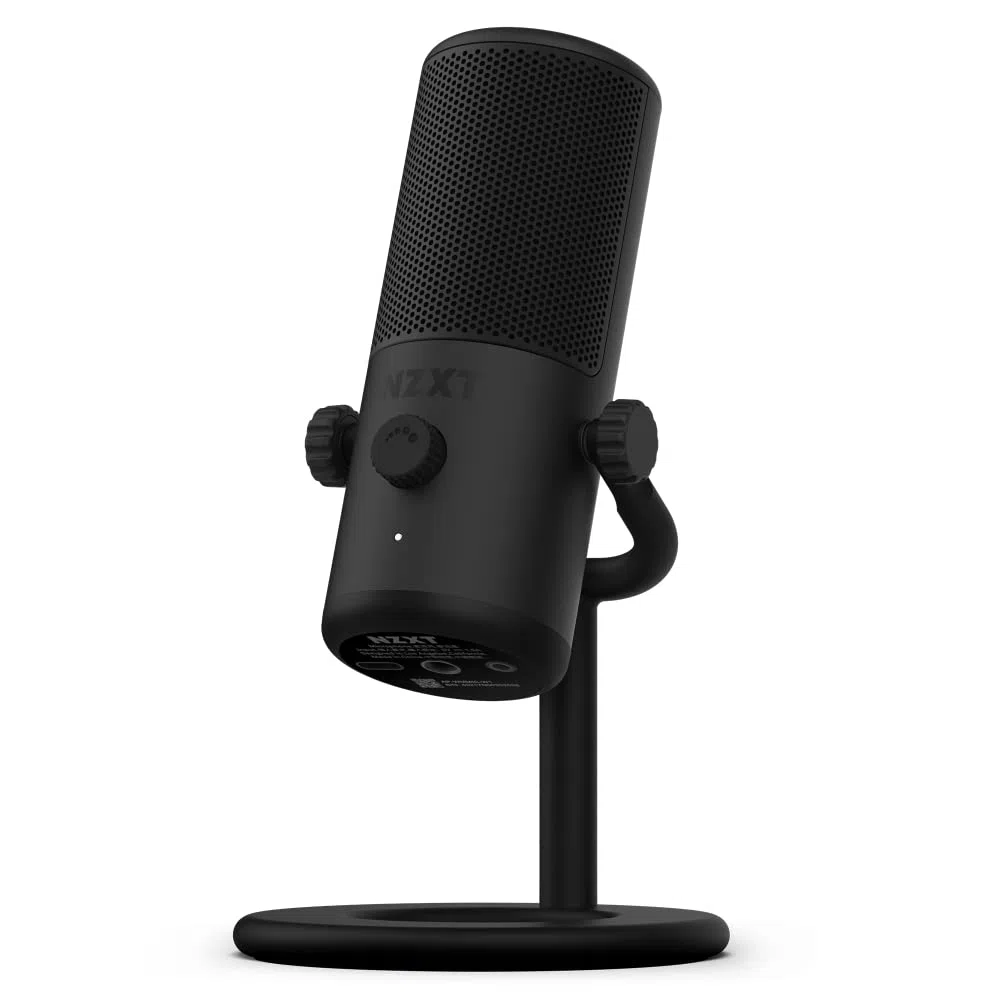 NZXT Capsule Mini USB-Mikrofon - AP-WMMIC-B1 - Hohe Auflösung – Nierenförmige Richtcharakteristik – Ideal für Streaming, Content Creation und Podcasting – Integrierter Pop-Filter – Schwarz