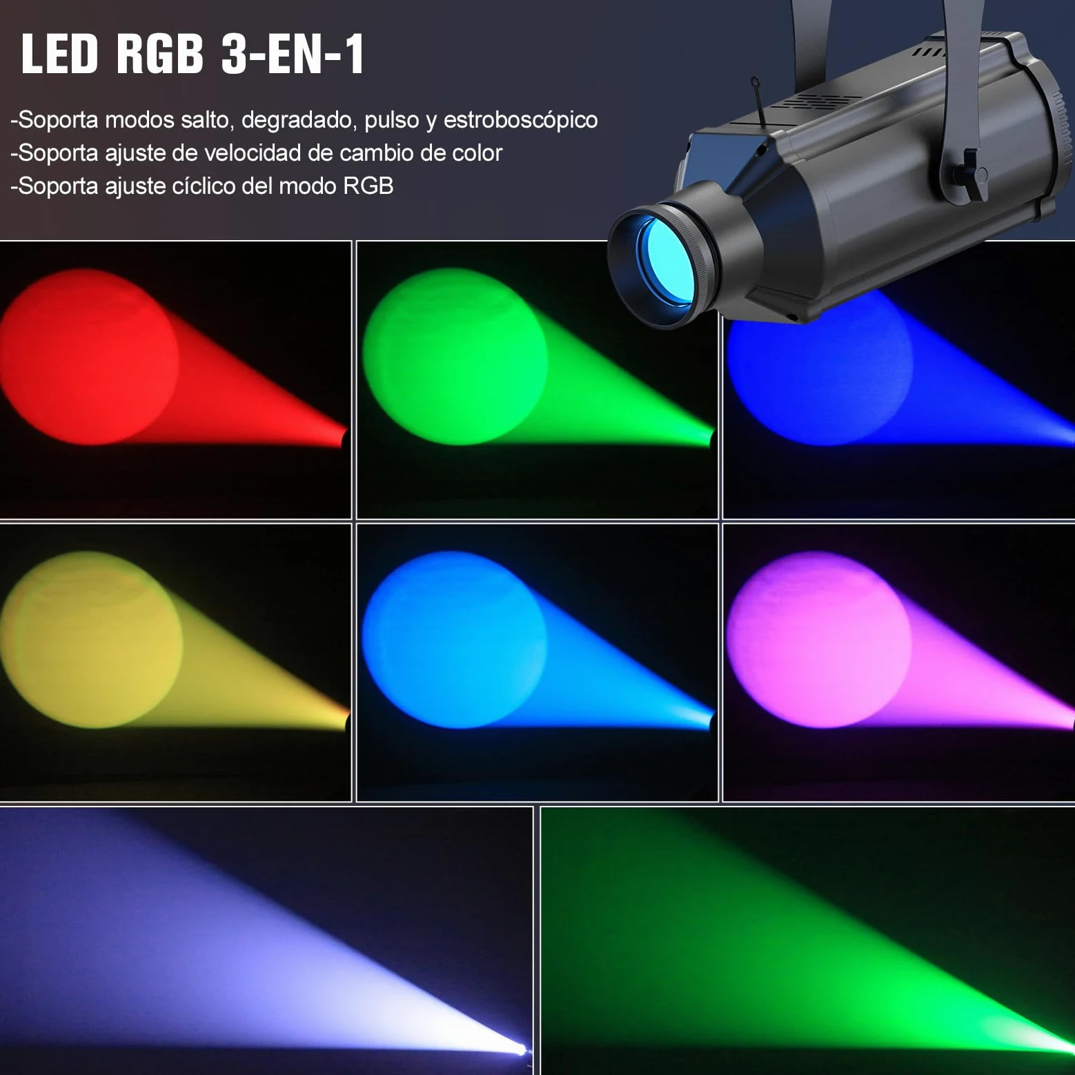 100W LED Pinspot COB DMX512 Profilbühne Scheinwerfer Licht RGB Punktstrahler Spiegelkugel 25° Strahlwinkel 4 Steuerungsmodi Manueller Fokus Überblendung Stroboskop für Bar Tanzhallen Party Hochzeit