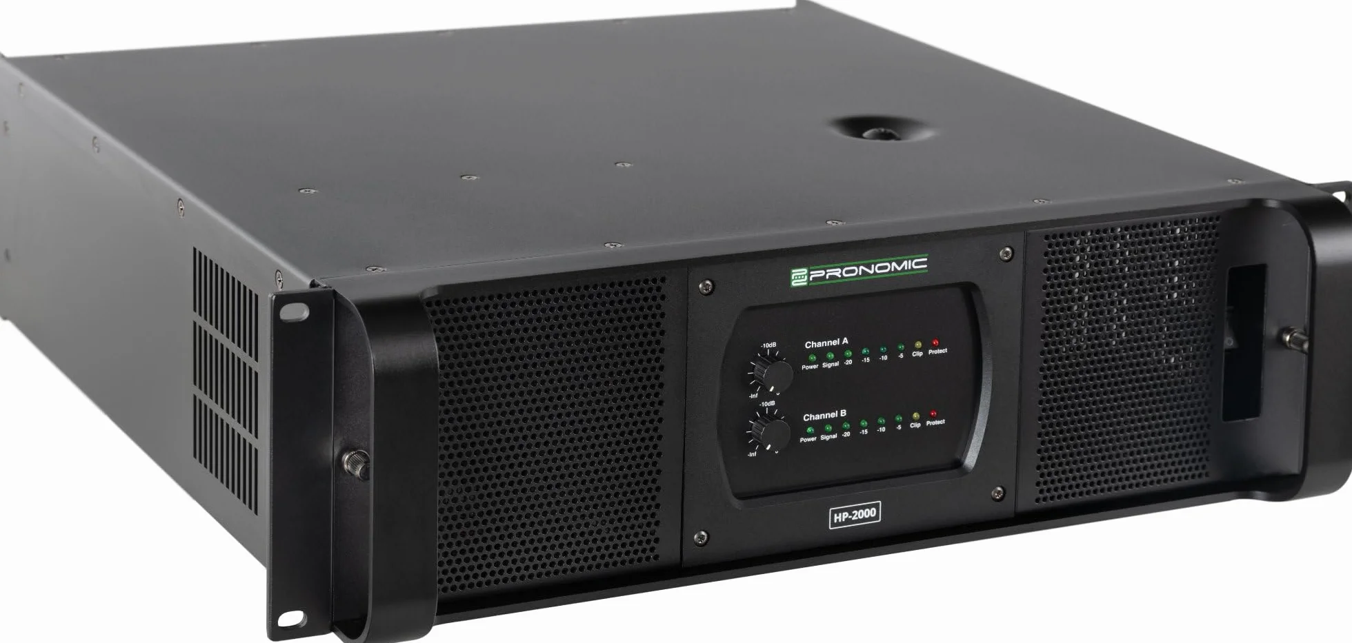 Pronomic HP-2000 Endstufe 2x 3000 Watt - Ausgangsleistung (4 Ohm): 2x 3000 Watt - Zuschaltbare Hoch-/Tiefpassfilter mit einstellbarer Crossover-Frequenz - Wählbare Eingangsverstärkung - Schwarz