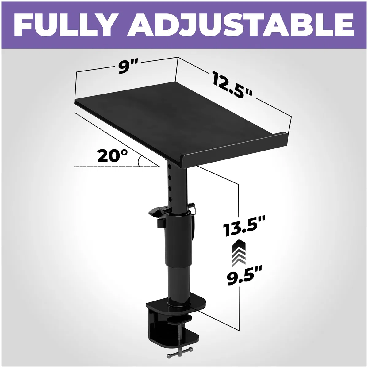 Liquid Stands Studio-Monitorständer – Musikstudio-Desktop-Lautsprecherständer – 2 Stück, 30,5 x 22,9 cm, verstellbare Kurze oder hohe Monitor-Lautsprecherständer für Musikstudio, Schreibtisch,
