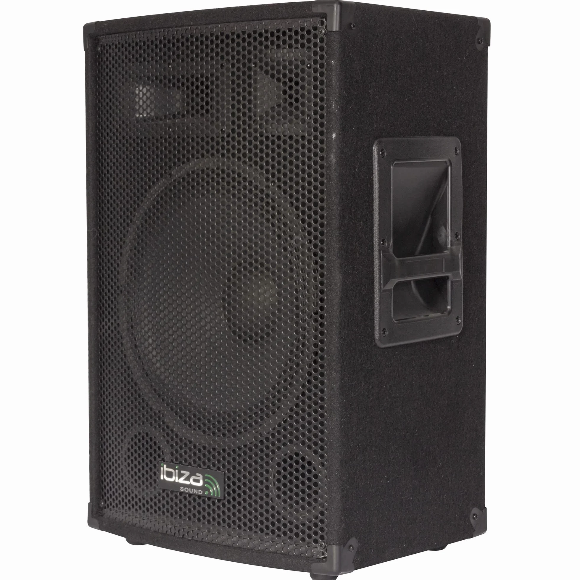 Ibiza - DISCO12B - 3-Wege passiver Trapezlautsprecher mit 12"/30cm Tieftöner - 600W - Schwarz