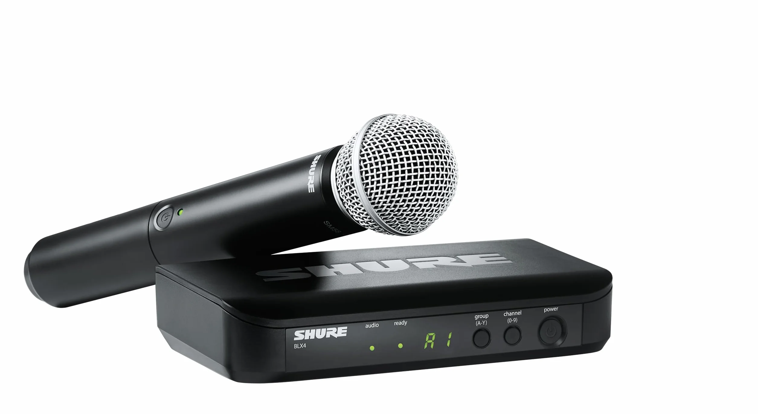 Shure BLX24/SM58 UHF Wireless Mikrofonsystem - Perfekt für Kirche, Karaoke - 14-Stunden Akkulaufzeit, 100m Reichweite | Enthält SM58 Handheld Vocal Mikrofon, Single Channel Empfänger | K3E Band