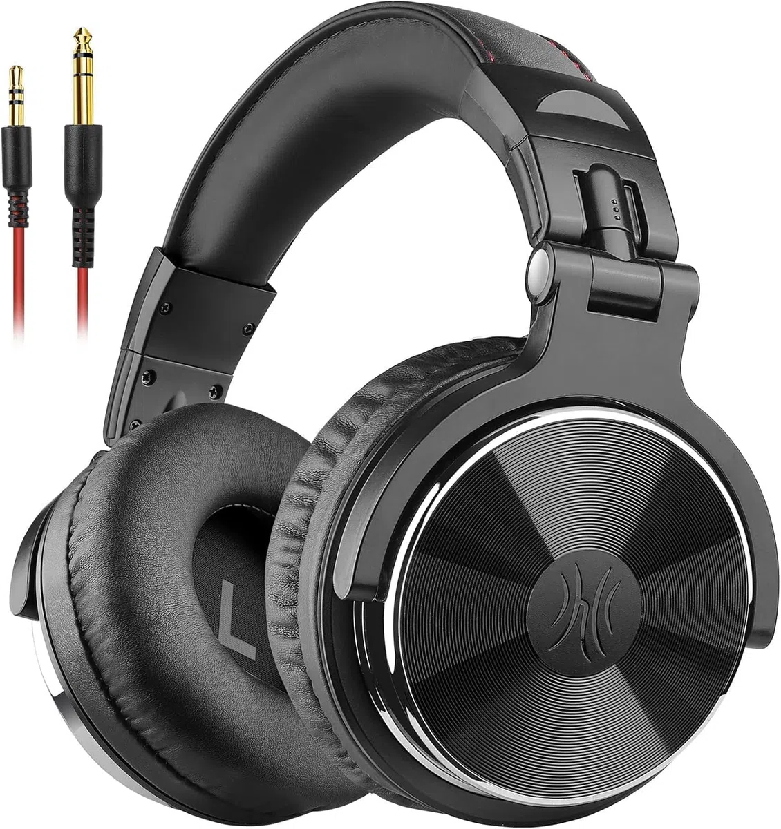 OneOdio Over Ear Kopfhörer 50mm Treiber Bassklang 6.35 & 3.5mm Klinke Share-Port Geschlossene DJ Headphones Pro-10 Schwarz
