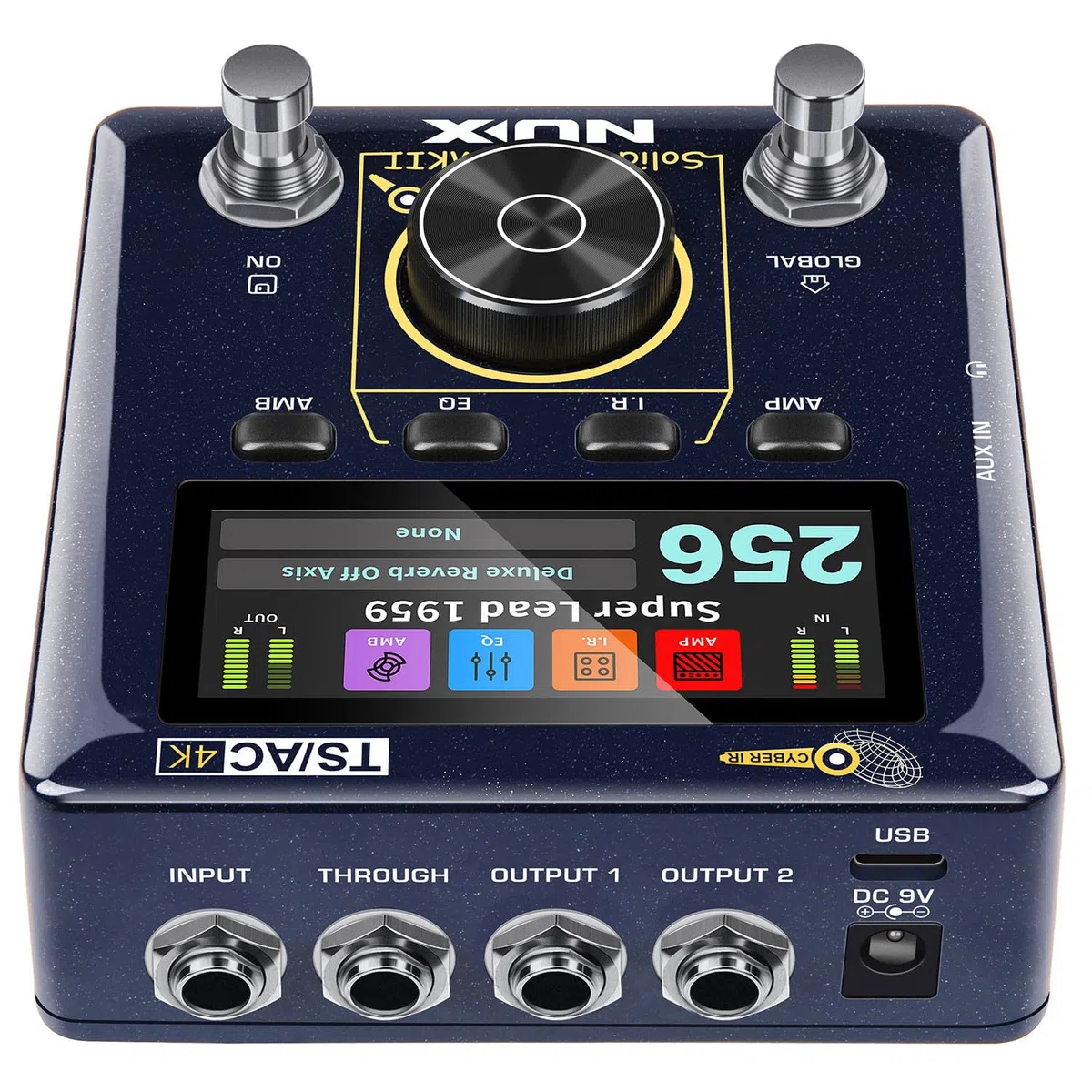 Solid Studio mkII | Multi-Effects Amp & Cab Emulator Pedal - Guitar FX Processor with USB, IR Loader, Delay, Reverb, Distortion & HX-Style Modeling