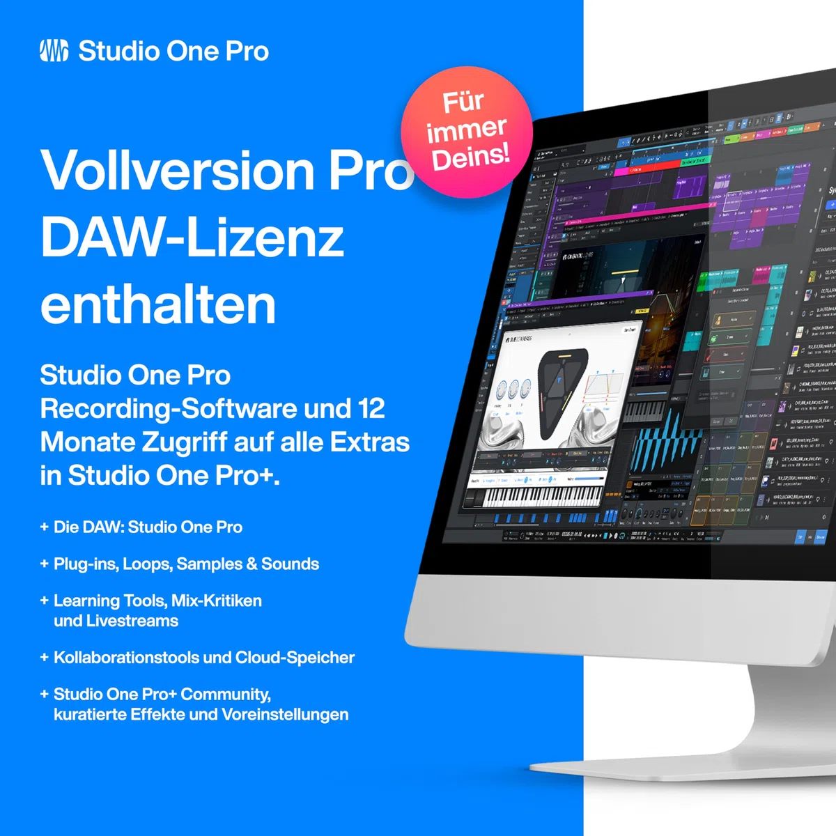 PreSonus Quantum ES 2 USB-C Audio-Interface, 2x2, 24-Bit/192kHz mit MAX-HD-Preamps und Studio One+ Software
