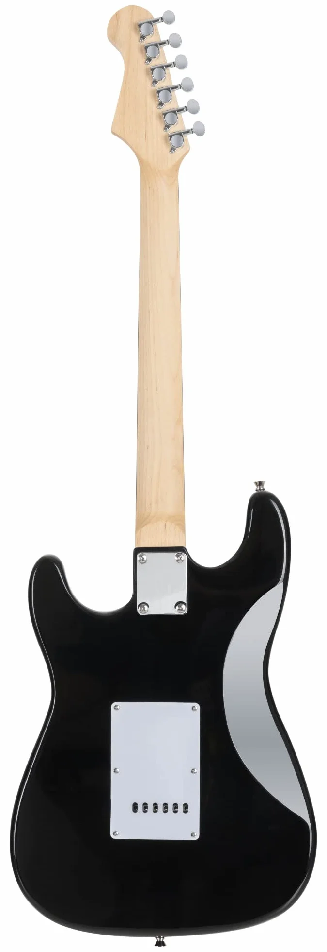 Rocktile Pro ST60-SKULL E-Gitarre Skull Design (1 Humbucker, 2 Single Coils, 22 Bünde, Rosenholz Griffbrett, Lindenholz Korpus, Ahorn Hals)