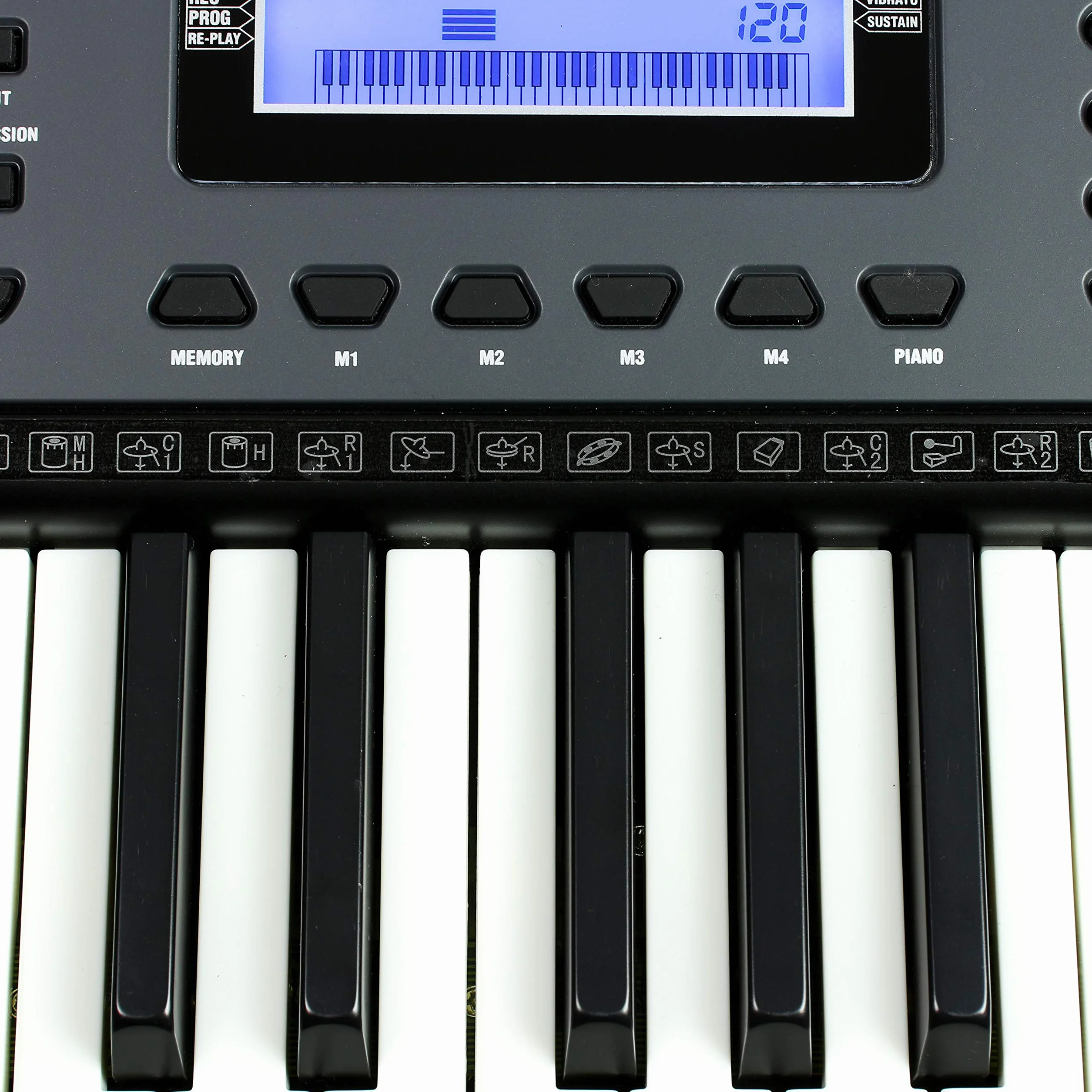 RockJam RJ461 Keyboard Piano 61 Tasten für Anfänger, tragbares elektronisches Keyboard mit 300 Klängen und Rhythmen