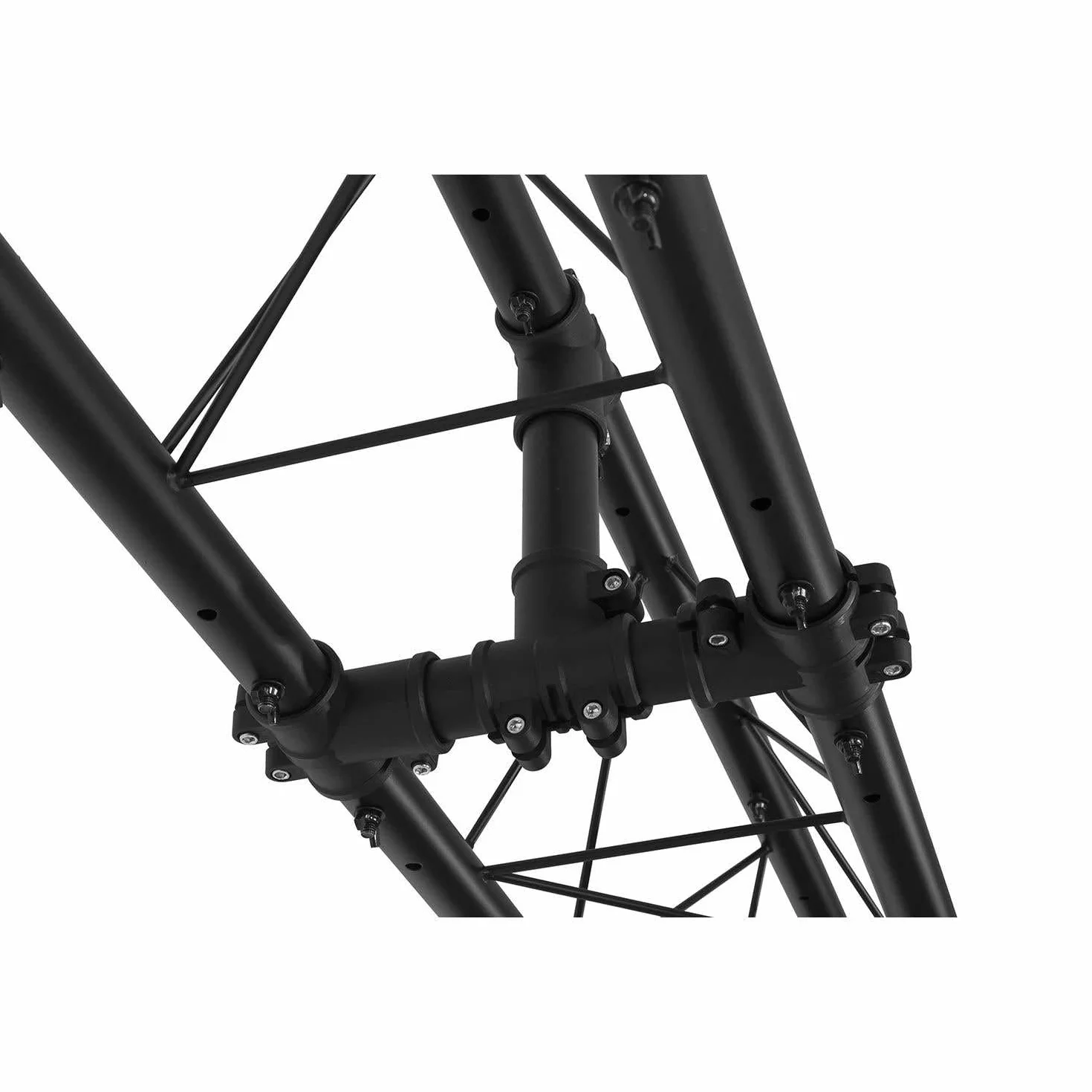 Beamz LB100T Lichtbrücke mit Traversenbalken und 2 Ständern - mobiles Traversen System max. 100 kg, DJ Stand Komplettset - 2x 1,5m 3 Punkt-Traversen, 2x Dreibein Stativ max. Höhe 4m - Schwarz