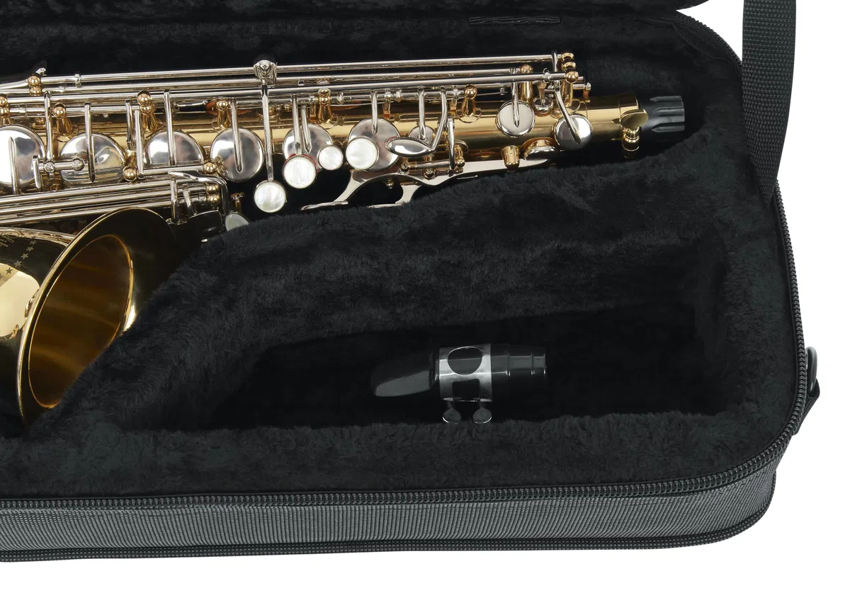 Gator GL-ALTOSAX-MPC Leichtgewicht Koffer für Alt-Saxophon – Stoßfeste EPS-Schaum-Polsterung, Nylon-Außenhülle, ideal für Schule, Bühne & Reise