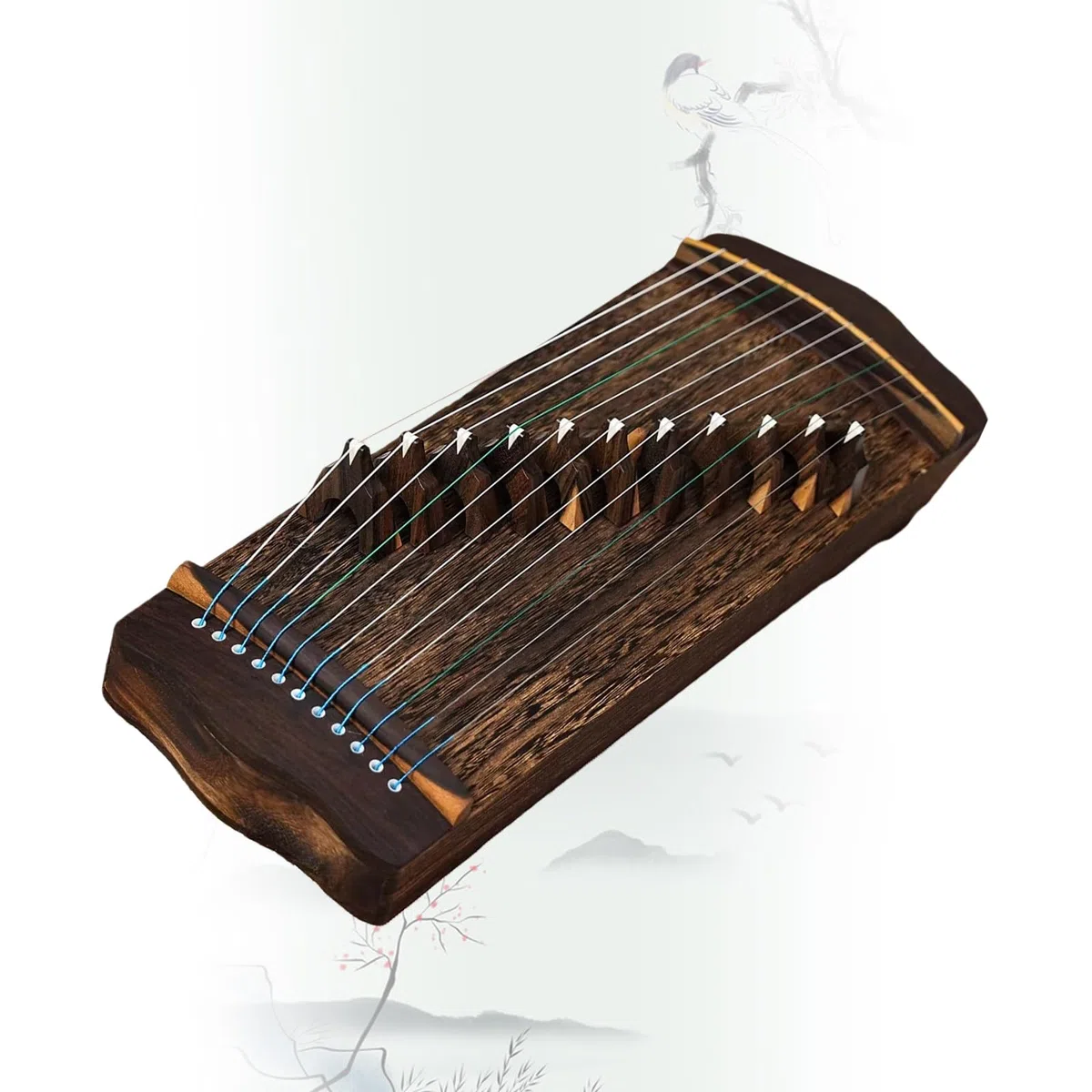 Traditionelles chinesisches Zither, 11 Saiten Guzheng für Anfänger, reisefreundliches Instrument mit Koffer, perfekt für Musiker und besondere Anlässe