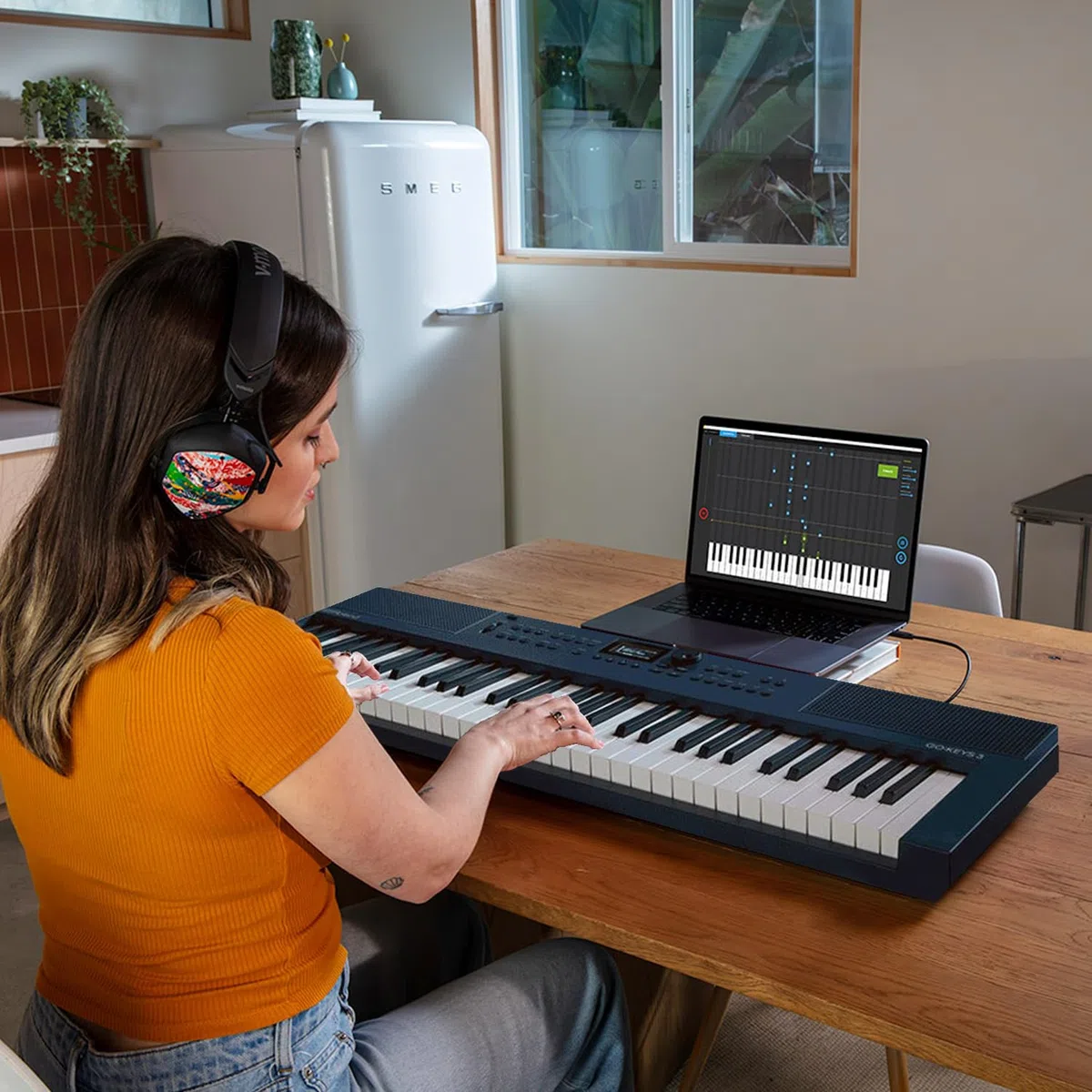 Roland GO:Keys 3 Music Creation Keyboard Midnight Blue 61 Tasten + keepdrum Keyboardständer