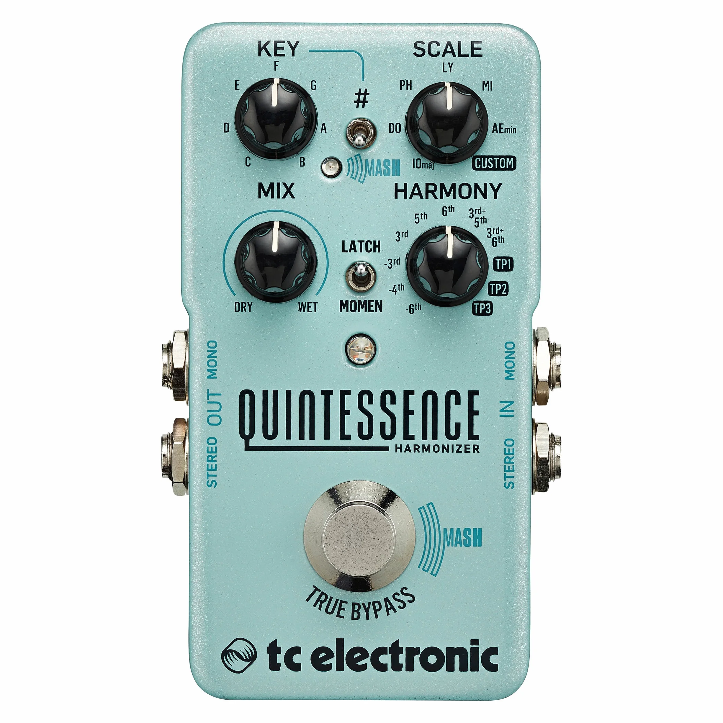 TC Electronic QUINTESSENCE HARMONY Außergewöhnlicher zweistimmiger intelligenter Harmonizer mit bahnbrechendem MASH-Fußschalter