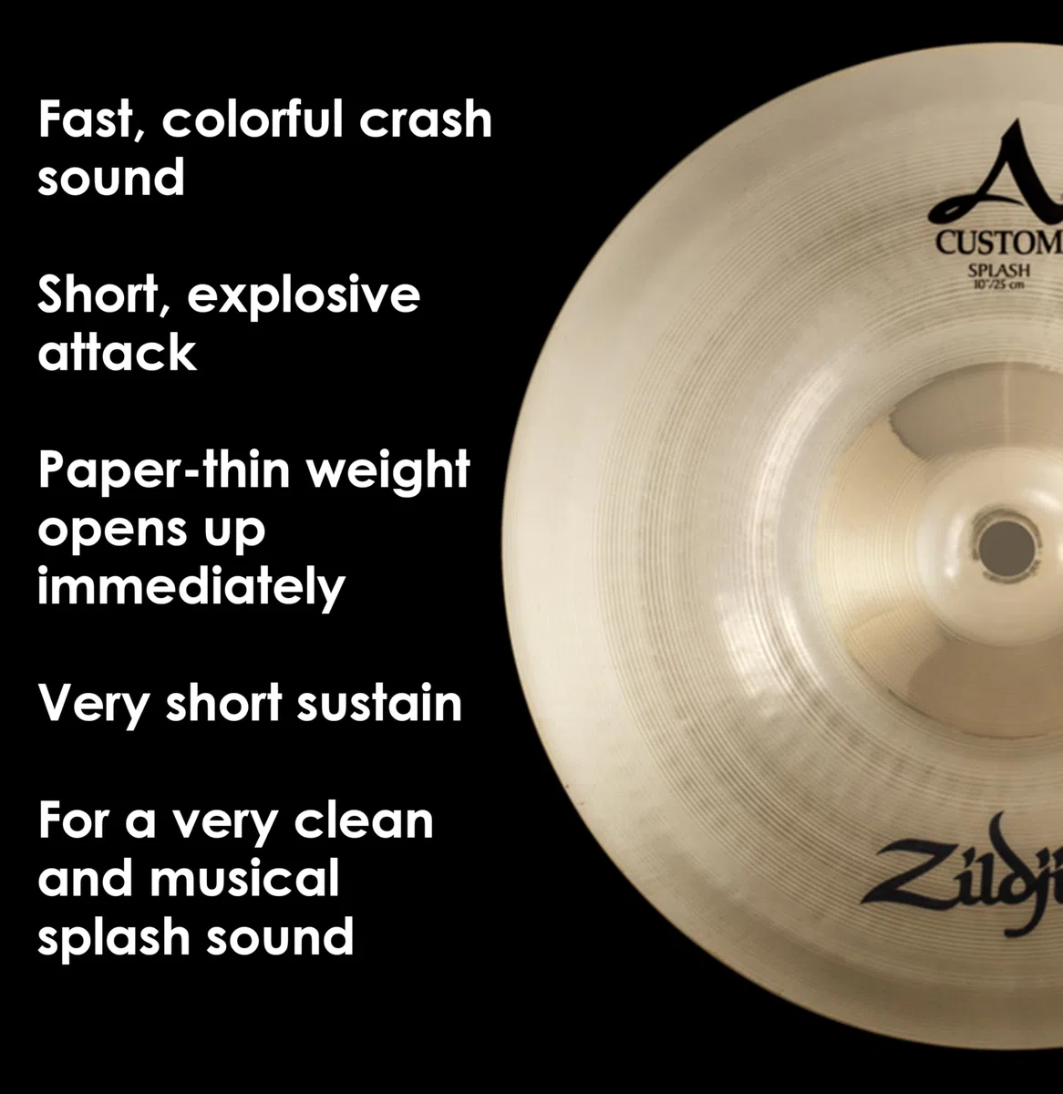 Zildjian A-Custom Splash 10" Brilliant Finish