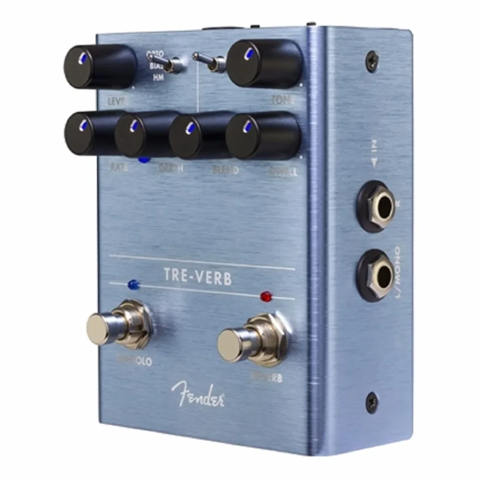 Fender Tre-Verb, Effektpedal für Gitarre, Digitales Reverb/Tremolo
