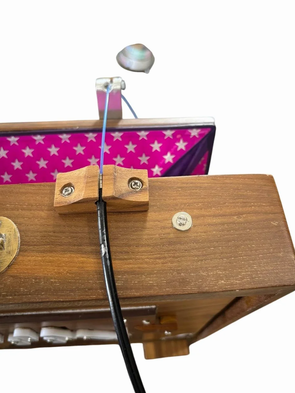 Shruti Box Großes Fußpedal, 440 Hz, 13 Töne, Teakholz, Musikinstrument