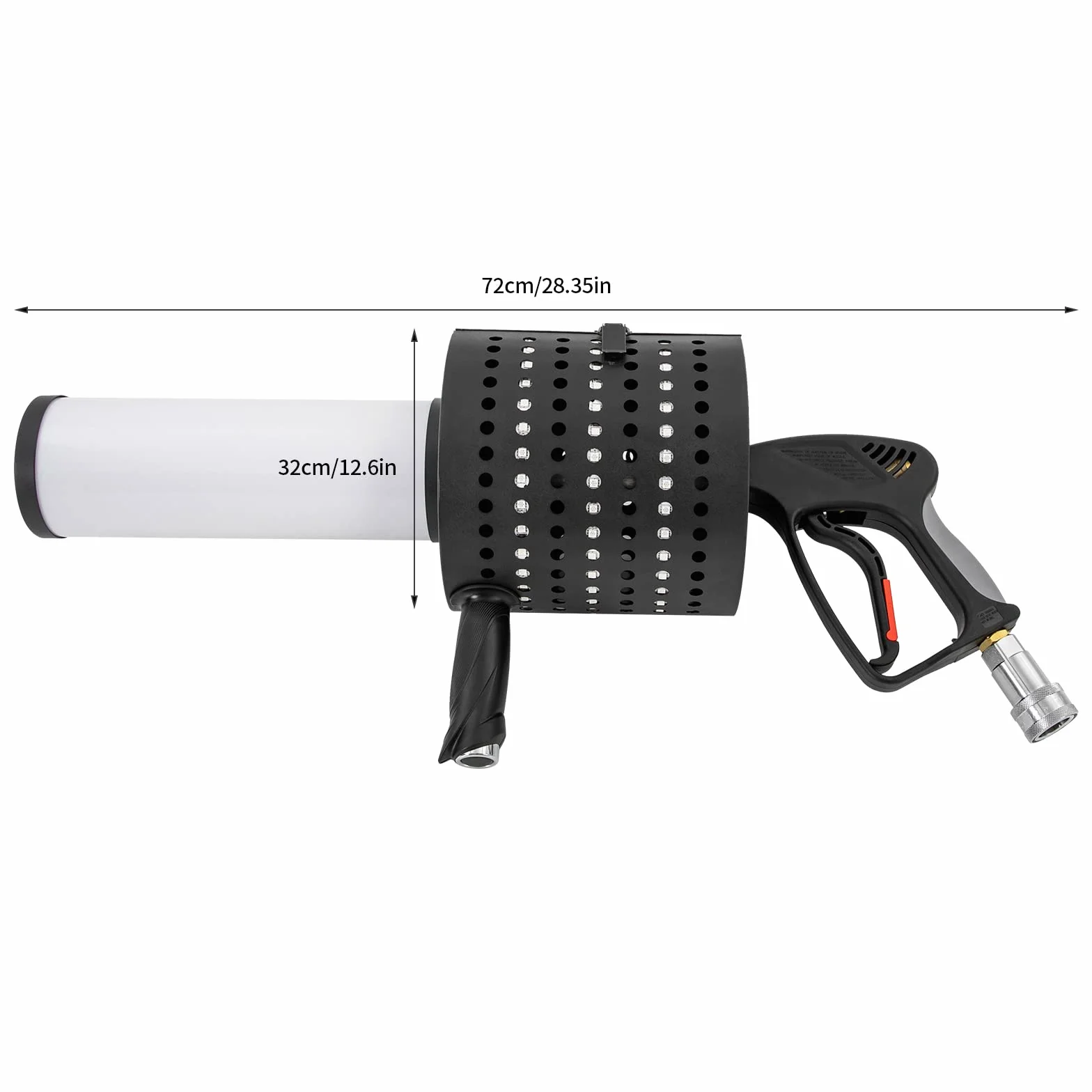 Konfettikanone Elektrisch, 220V Handgeführte Konfetti Maschine, 7 Farben CO ₂ Professionelle Konfetti Maschine, LED Nebel Farbe Papier Jet Maschine für KTV Familientreffen Hochzeit Geburtstag