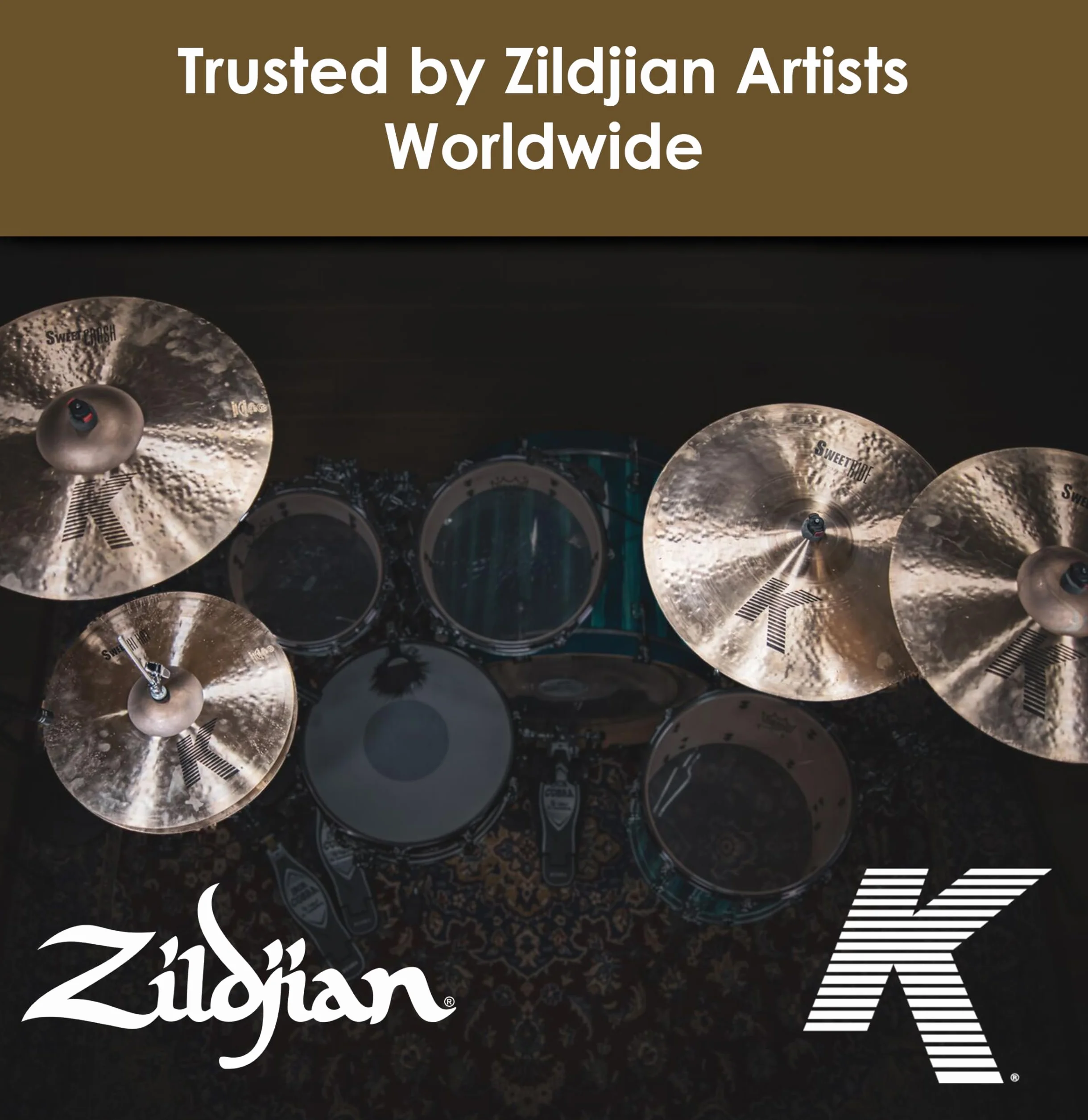 Zildjian K Custom Series - 21" Hybrid Ride Cymbal, Mehrfarbig