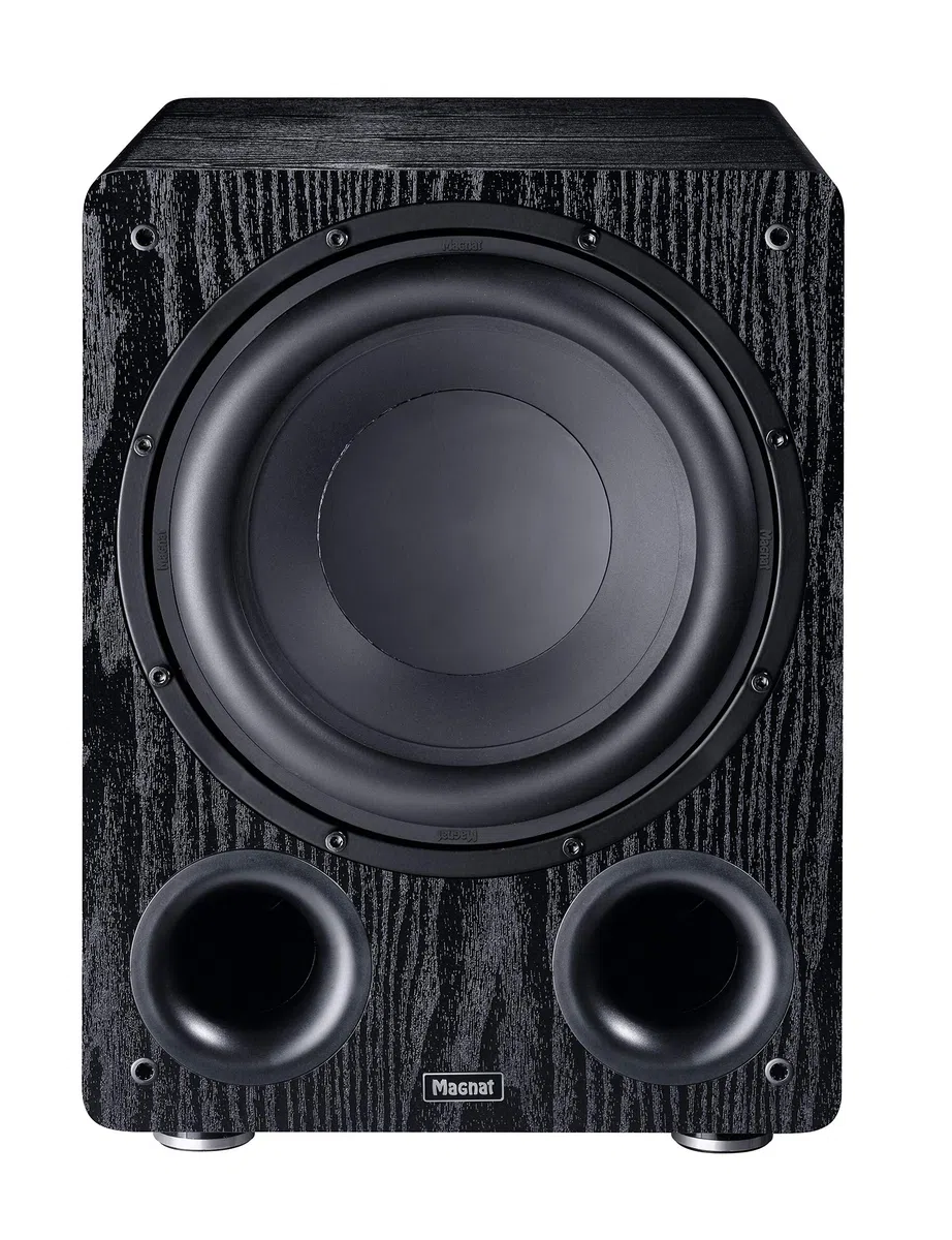 Magnat Alpha RS 12, Aktivsubwoofer mit 300 mm großer Membran und bis zu 240 Watt Leistung | Aktiver Frontfire-Bassreflex-Subwoofer mit 30-cm-Tieftöner, 120/240 W, 20-200 Hz, variabler Trennfrequenz und Phase.