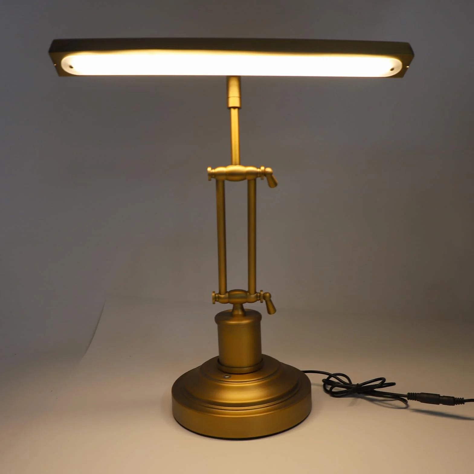 Vintage-Bankerlampe mit Stufenloser Dimmfunktion, 12 W Verstellbares Klavierlicht für Klavier und Flügel, Augenschonende LED-Arbeitsbeleuchtung von 3000 K Bis (EU-Stecker)