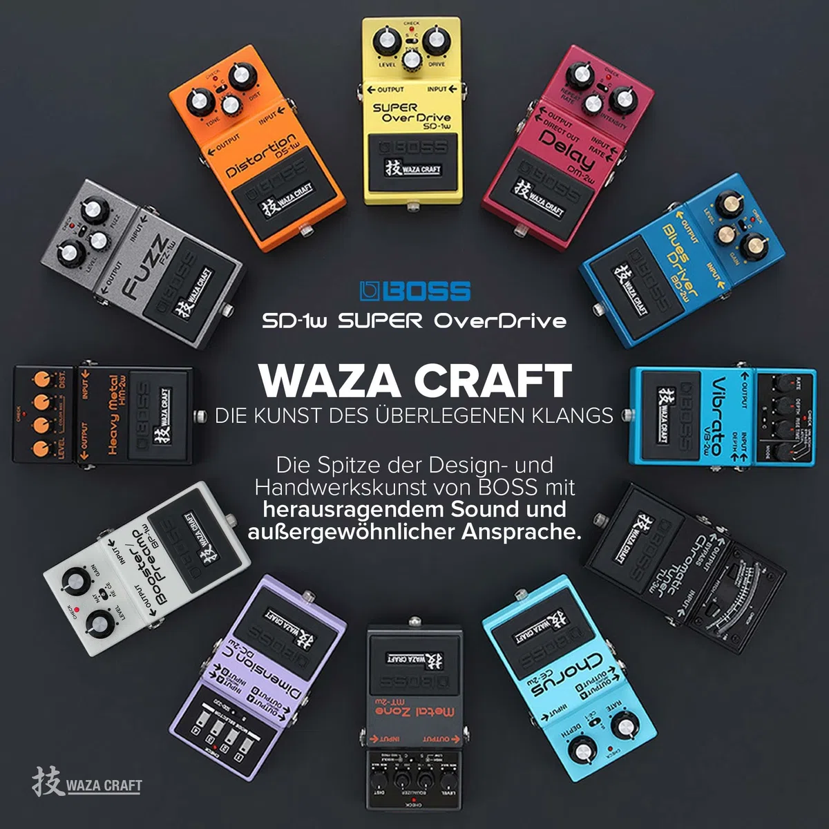 BOSS SD-1W Waza Craft Custom Super Overdrive Pedal