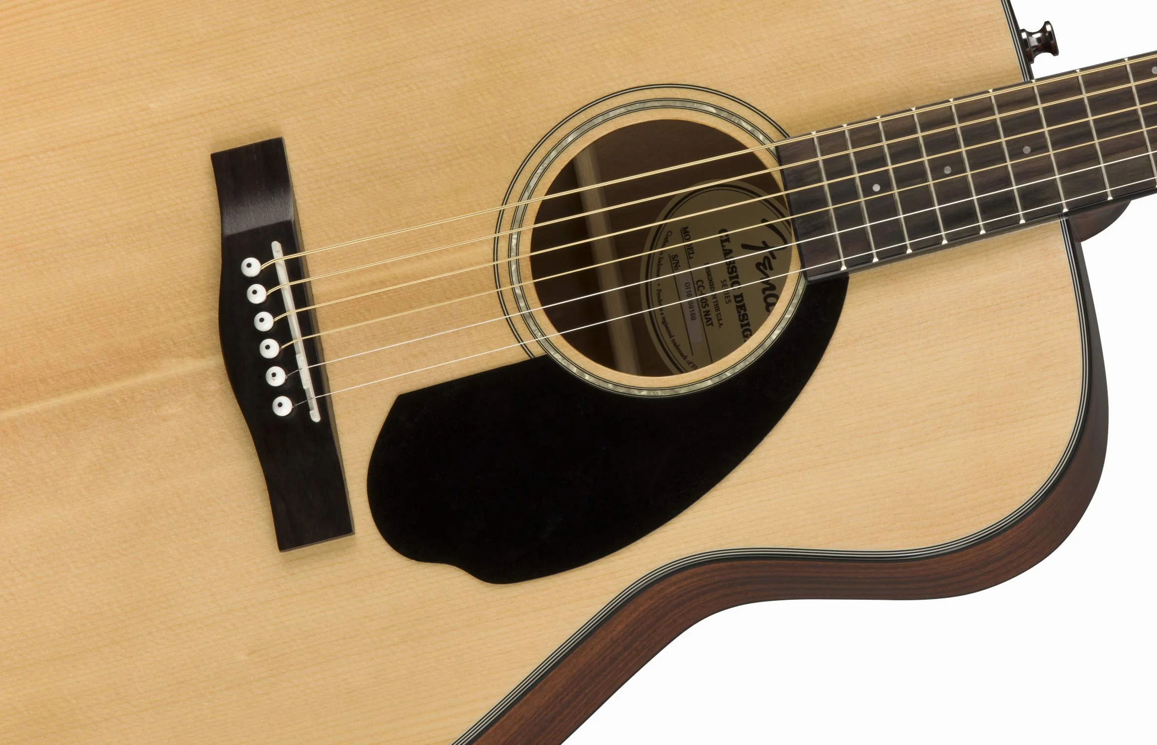 Fender CC-60S Concert Akustikgitarre, Walnussgriffbrett, Natur, Inklusive kostenloser virtueller Kurse auf Fender Play