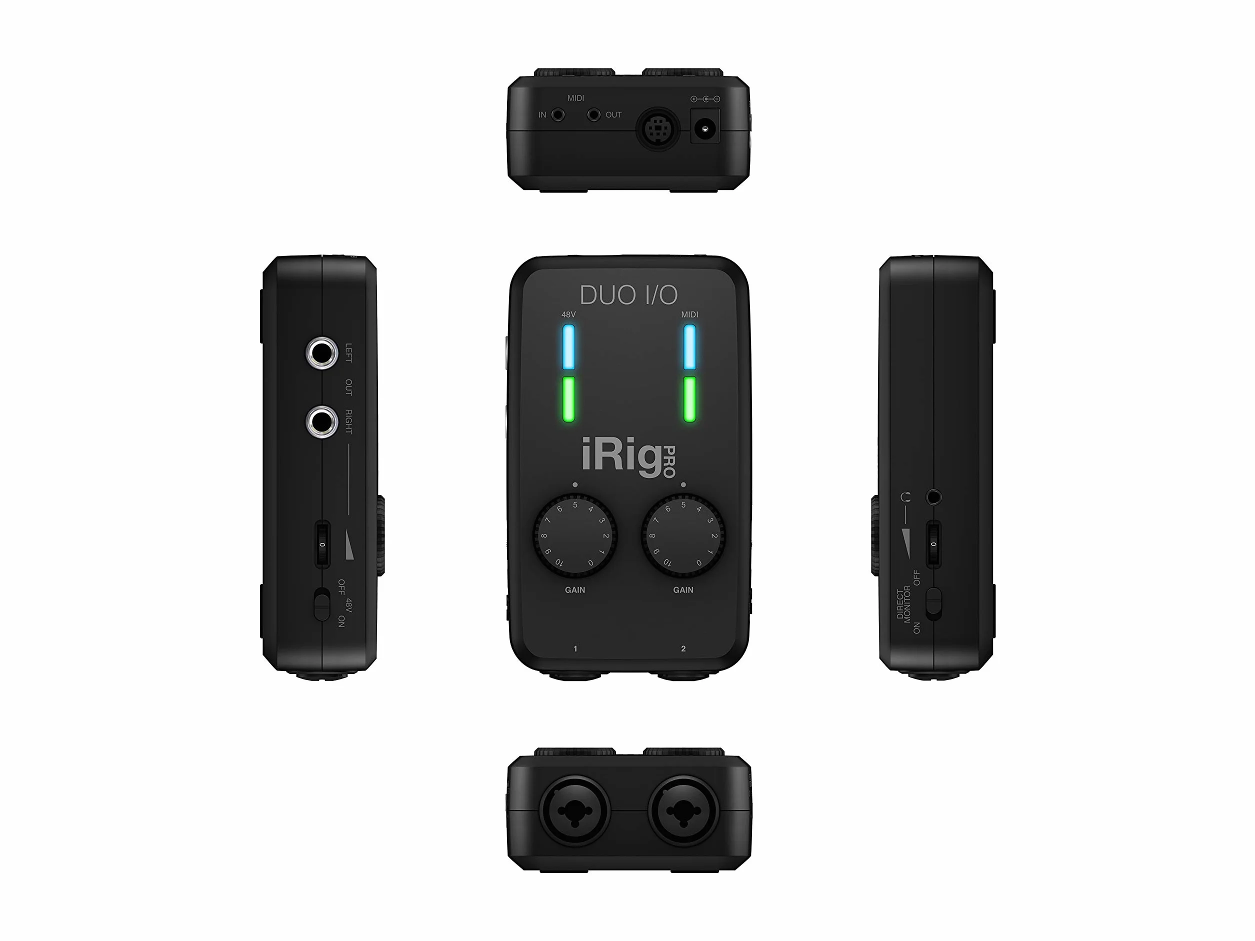 IK MUltimedia iRig Pro Duo I/O - Universelles Zweikanal-Audio-/MIDI-Interface für iPhone, iPad, Android und MAC/PC