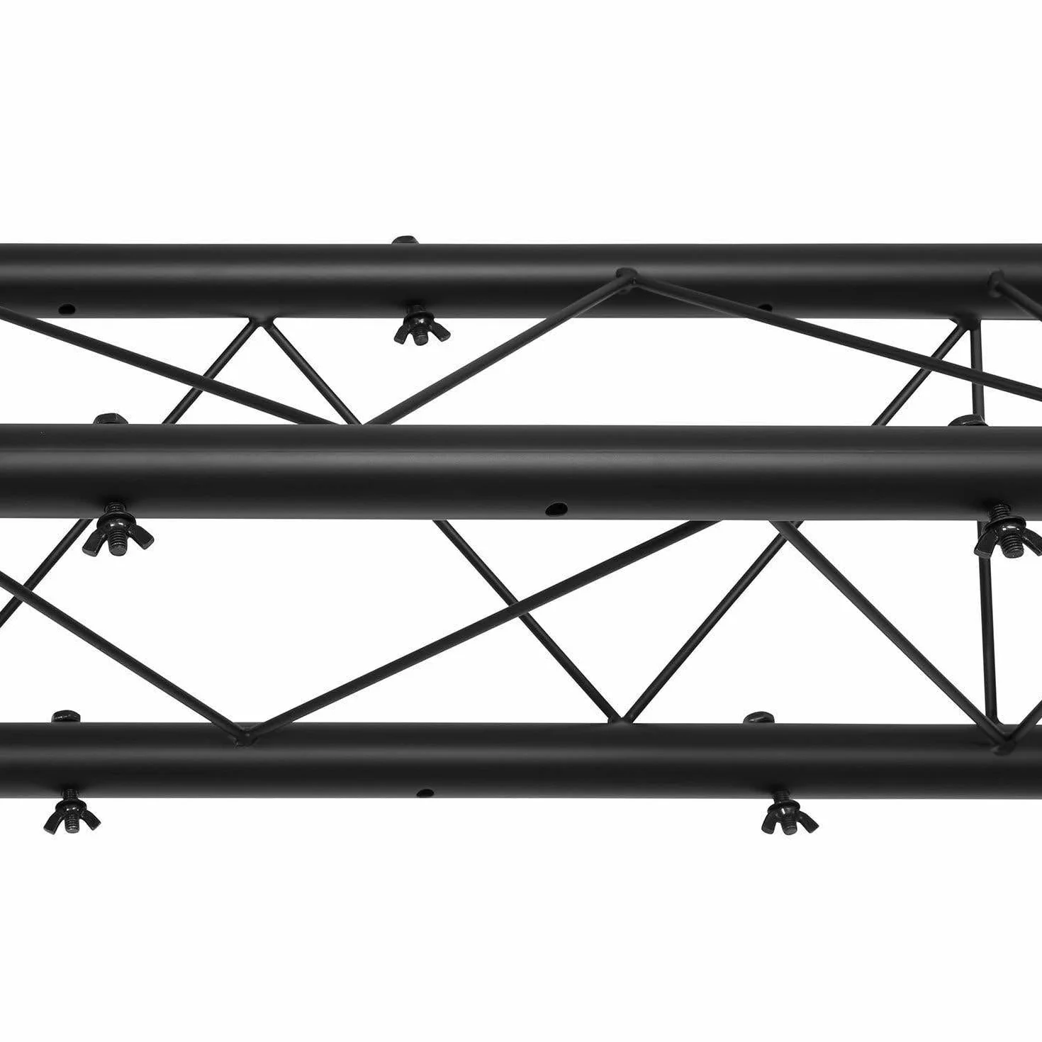Beamz LB100T Lichtbrücke mit Traversenbalken und 2 Ständern - mobiles Traversen System max. 100 kg, DJ Stand Komplettset - 2x 1,5m 3 Punkt-Traversen, 2x Dreibein Stativ max. Höhe 4m - Schwarz