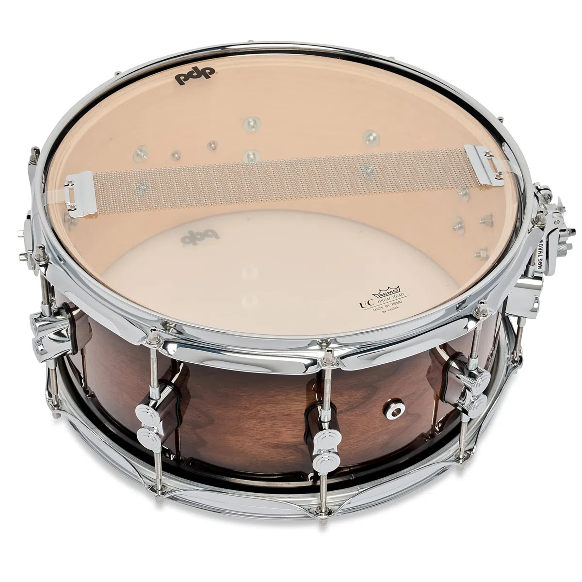 Pacific Drums Concept Maple Snare Drum, 14" x 6,5", Exotic Walnut to Charcoal