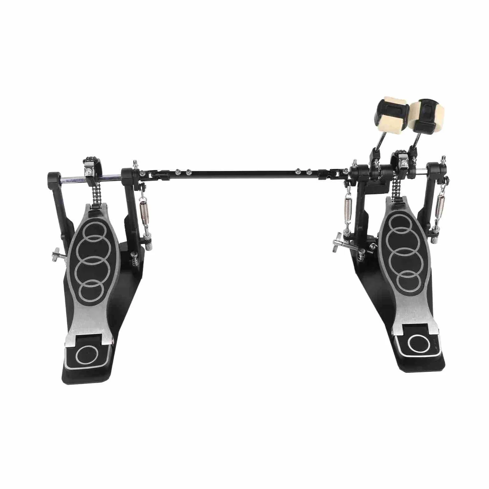 Fußmaschine, Doppelpedal Drum Pedal, Bass Kick Drum Pedal, Doppeltrommelpedal Langable stabile Leistung für Schlagzeuger Zinkaluminium