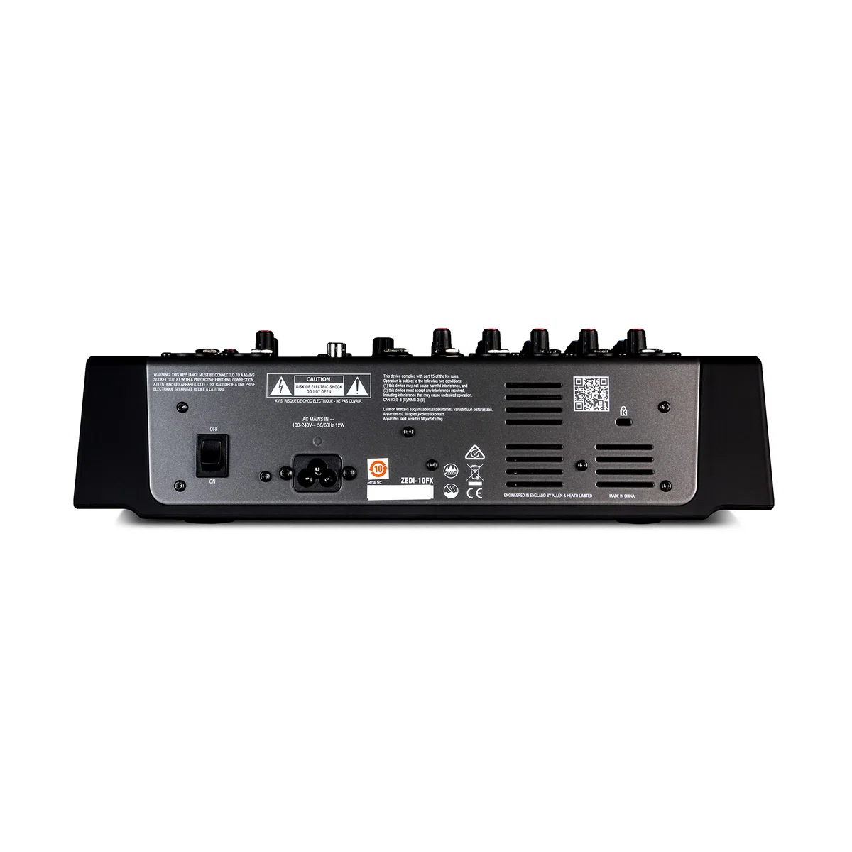 Allen & Heath ZEDi-10FX DJ-Mischpult, 10 Kanäle, Schwarz, 6,3 mm, 12 W, 100-240 V