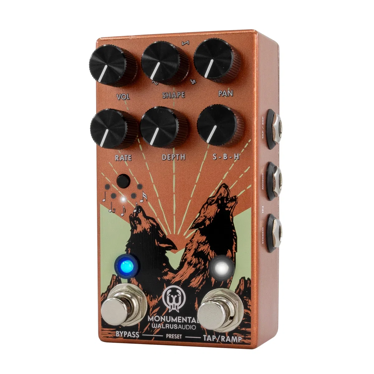 Walrus Audio Monumental Orange Stereo Harmonic Tap Tremolo - Effektgrät für Gitarren