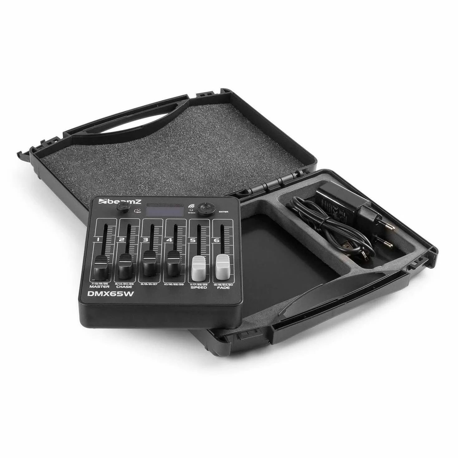 BeamZ DMX65W - Akkubetriebener 30-Kanal Funk DMX Controller - Wireless DMX Konsole - Lichtmischpult drahtlos