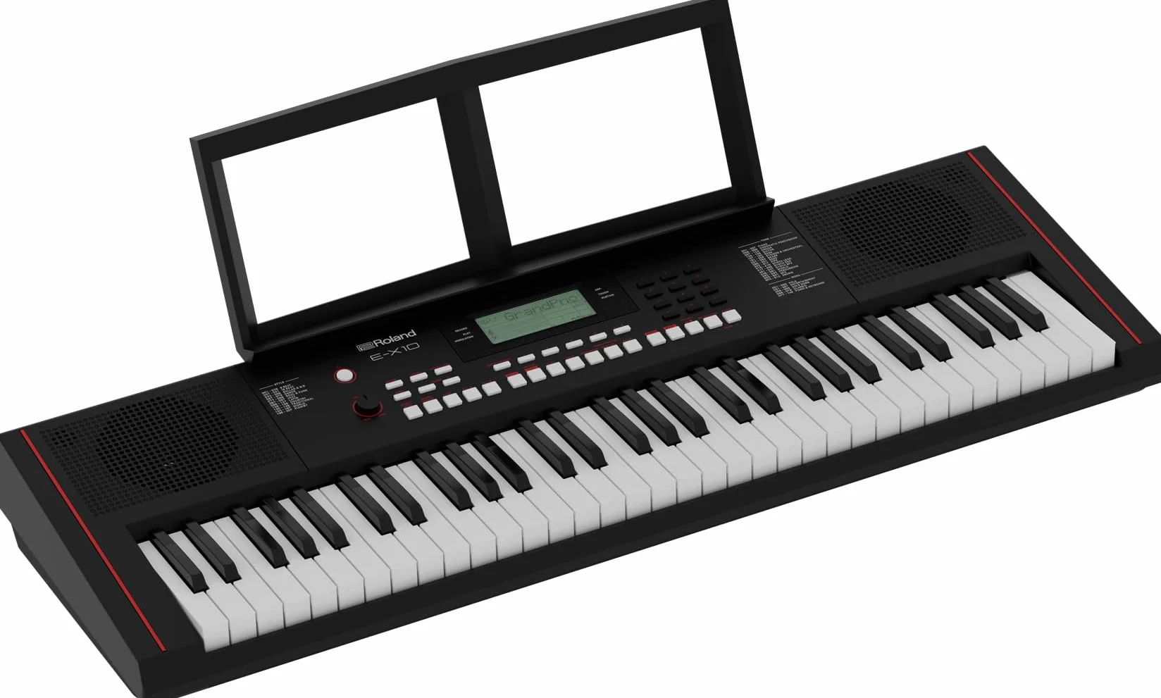 Roland E-X10 Keyboard | 61-Tasten Piano, perfekt für Einsteiger & Unterricht | 600+ Sounds | Stereo-Lautsprecher | 140 integrierte Songs | MIDI-Steuerung via USB | Mikrofon- & Aux-Eingang