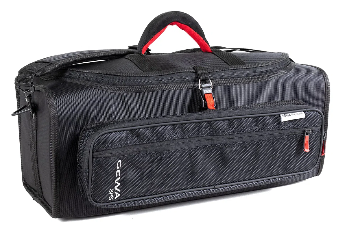 GEWA Prestige SPS Gig Bag/Tasche für 2 Trompeten - Cordura 1680 Denier - 20 mm Polsterung mit Fiberglaseinlage - Zubehörtasche - Rucksack-/Schultergurt - Schwarz
