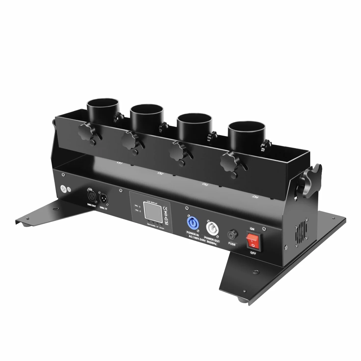 4 Kopf Konfettimaschinen, Konfetti Gebläse Maschine, DMX Steuerung Konfetti Kanone, Maschine für Party Event Hochzeit
