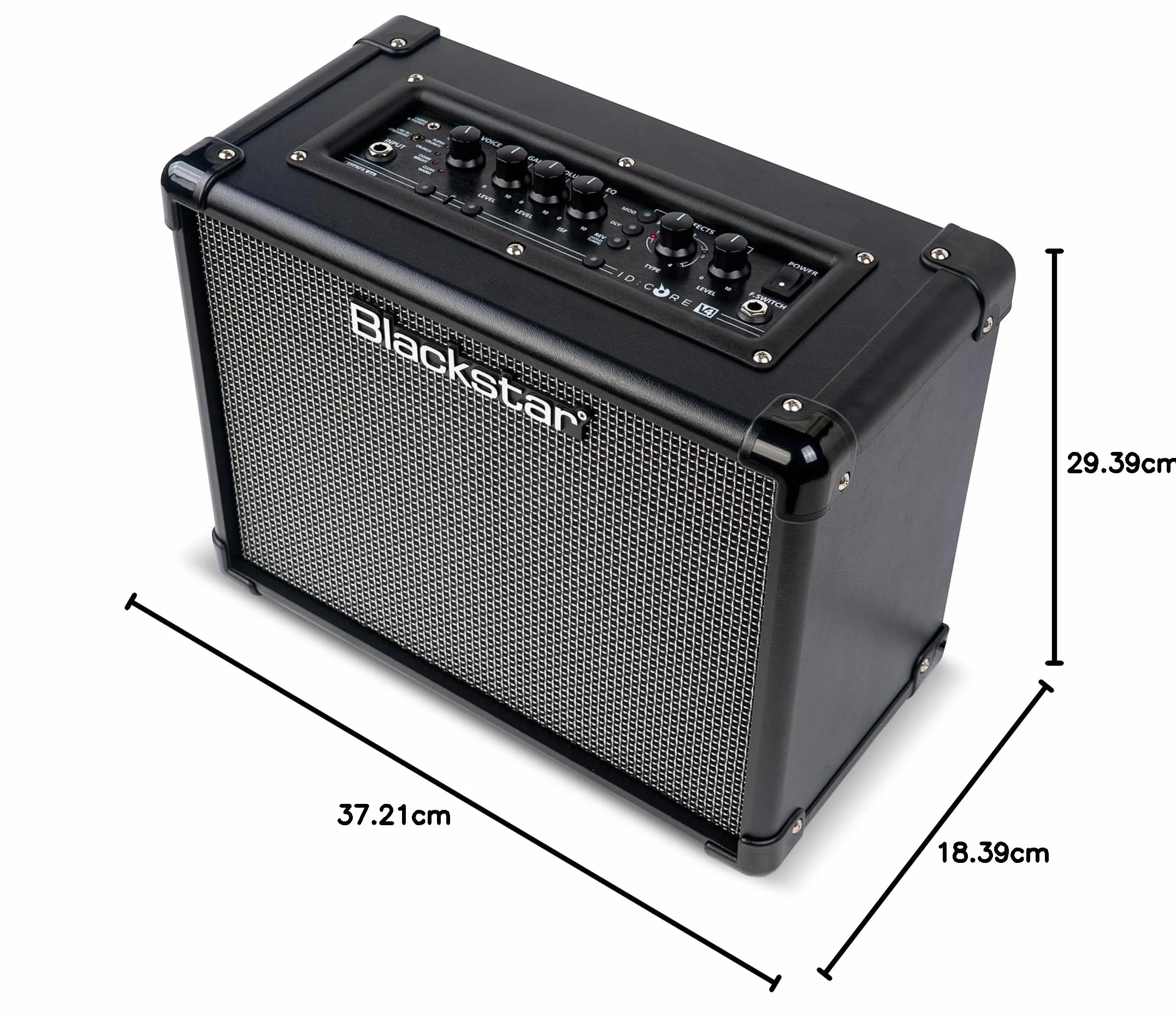 Blackstar ID:Core 20 V4 – 20W Gitarrenverstärker – Stereo-Modelling-Combo mit integrierten Effekten, CabRig Lite, USB-Aufnahme, 1W Leistungsreduzierung und ISF-Regelung (Standard-Konnektivität)