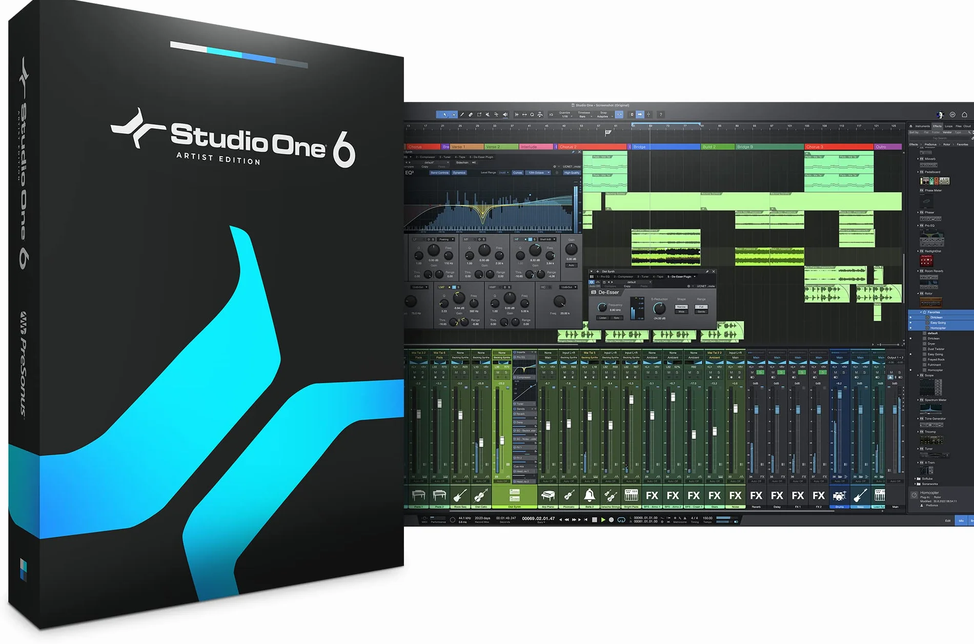 PreSonus StudioLive 24R, Rackmount-Digitalmischer, 32-Kanal, Stagebox und Audio-Interface, 26 Eingänge