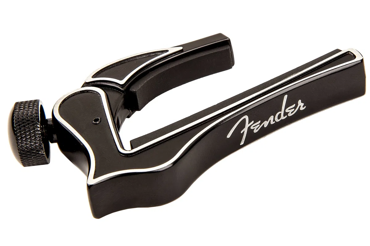 Fender Mustang Micro Amp – Der ultimative All-in-One Kopfhörer-Verstärker & Dragon Guitar Capo – Handlich & geeignet für jeden Spieler – Schwarz