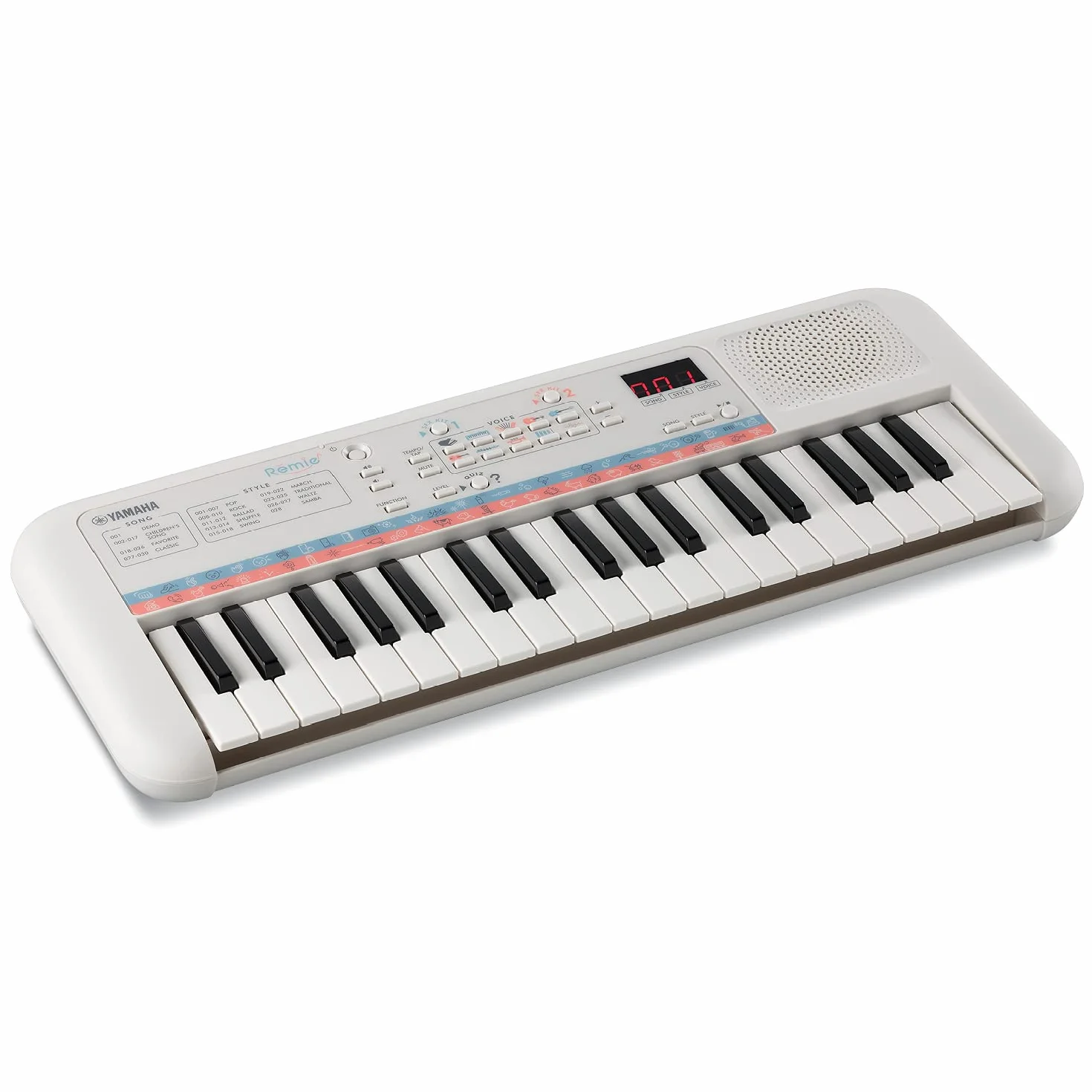 Yamaha Remie PSS-E30 Mini Keyboard, weiß – Kompaktes Keyboard für Kinder mit Mini-Tastatur