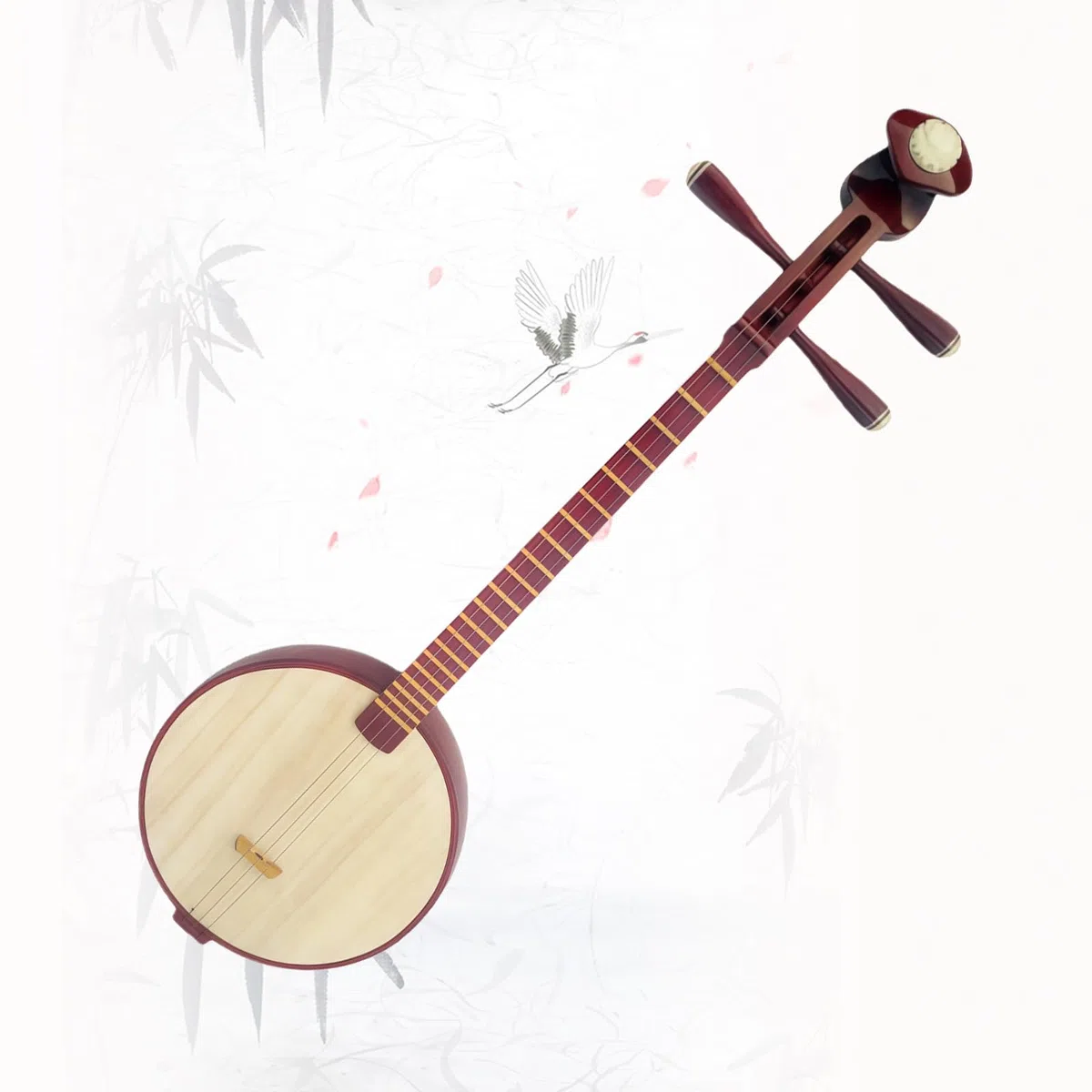 Chinesische Shamisen, Shamisen-Instrument, Qinqin Im Pflaumenblütenstil, Runde Qinqin, Professionelles Aufführungsinstrument, Zwölfton-Gleichschwebende Stimmung Rosewood Round
