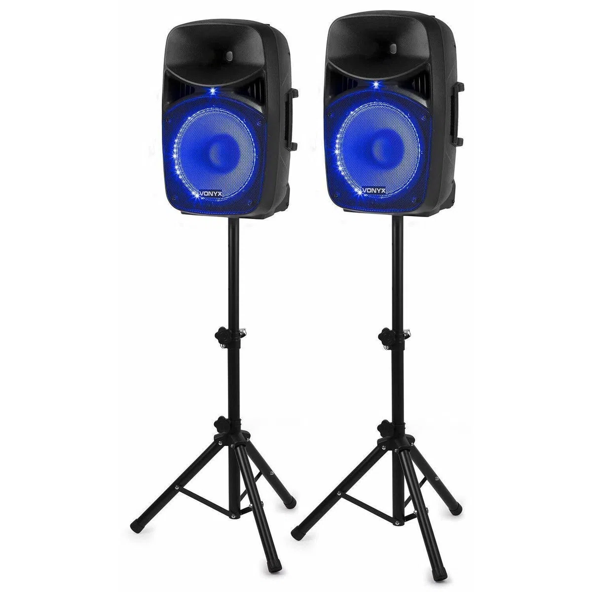 Vonyx VPS122A Aktives Lautsprecher-Set 800 W 12" (30 cm) USB/SD-Port MP3 BT