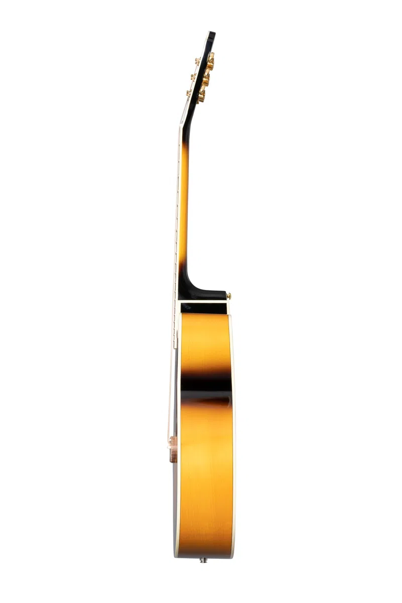 Epiphone EJ-200SCE Solid Top Cutaway Akustisch/Elektrische Gitarre (Vintage Sunburst Lack, Ahorn Korpus, Fichtendecke, 25.5 Mensur)
