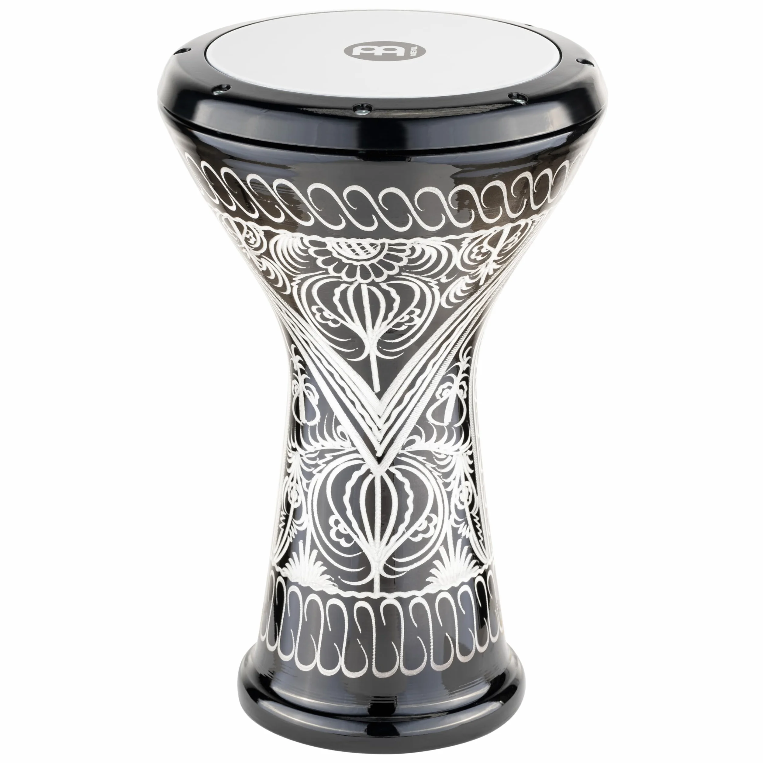 Meinl Percussion Aluminium Sopran Doumbek - Kleine Handtrommel - Synthetisches Fell - Durchmesser 6 Zoll - Handgraviert - Aluminium, Mehrfarbig (HE-2018)