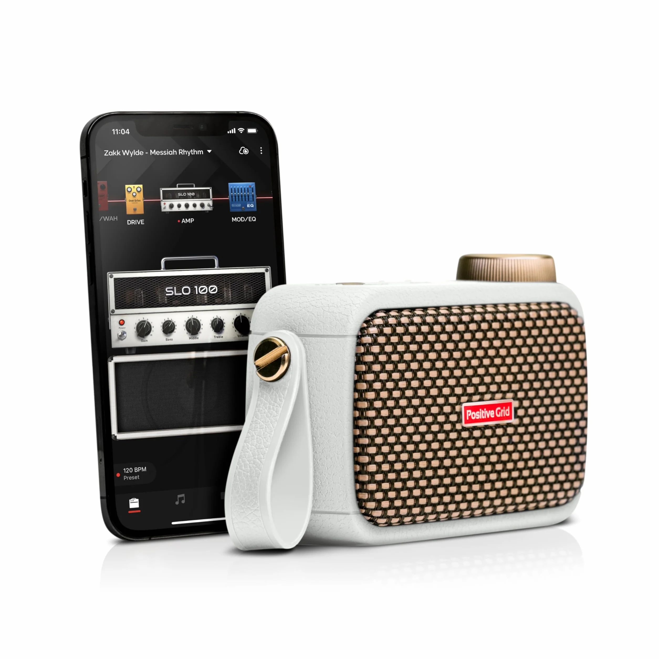 Positive Grid Spark GO 5W Ultra Portable Smart Guitar Amplifier Bluetooth Speaker Pearl