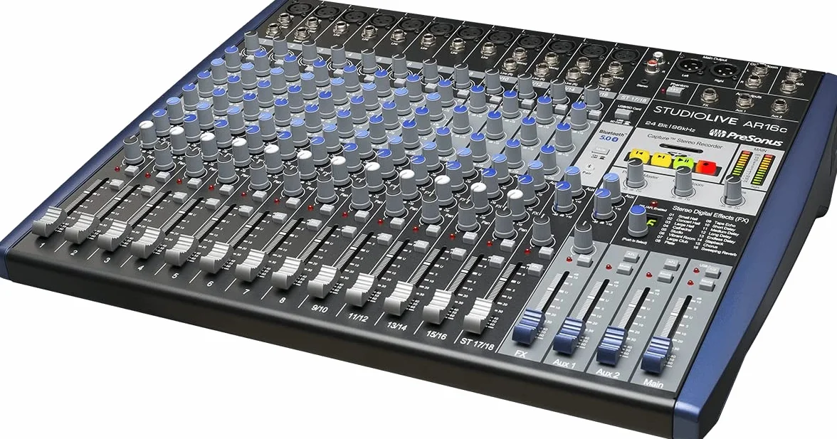 PreSonus StudioLive AR16c Analog-Mixer/Audio-Interface 18-Kanal-USB-C-kompatibel/SD-Stereo-Recorder