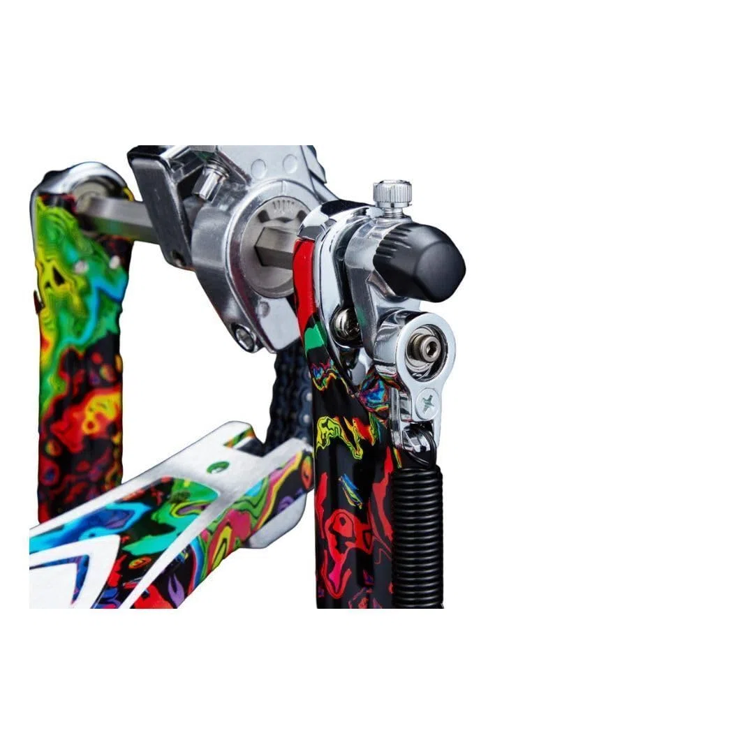 Tama HP900PWMPR Doppelpedal Iron Cobra Power Glide Psychedelic Rainbow - Doppelfußmaschine