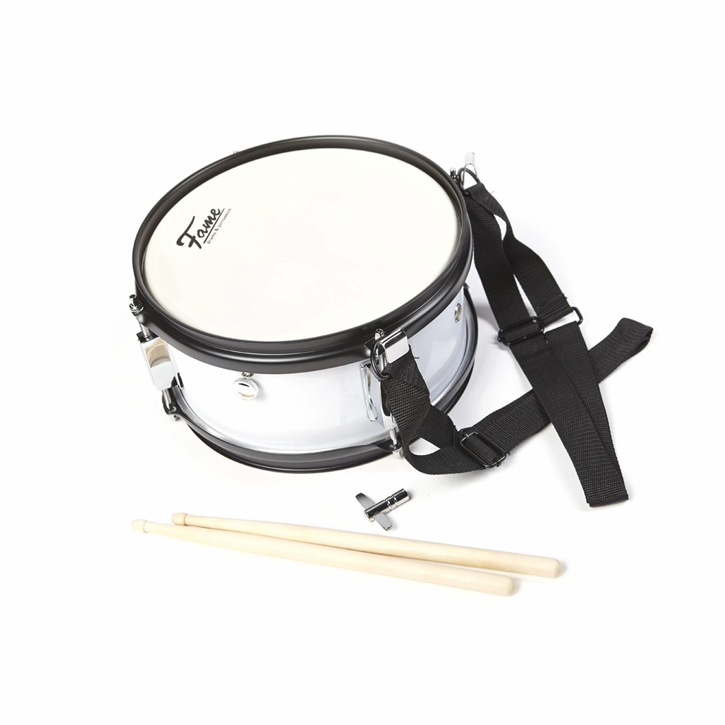 Fame Marching Snare 10"x5" inkl. Gurt und Sticks, tragbare kleine Trommel 1,8 kg