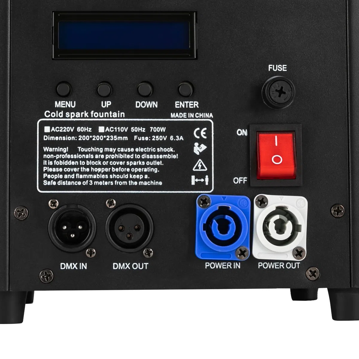 Pyrotechnikmaschinen 700W - BüHneneffekt Spark Machine Sparking Effekt mit Fernbedienung Cold Spark Feuerwerksmaschine DMX Sparkular Funkenmaschine für Bar Party