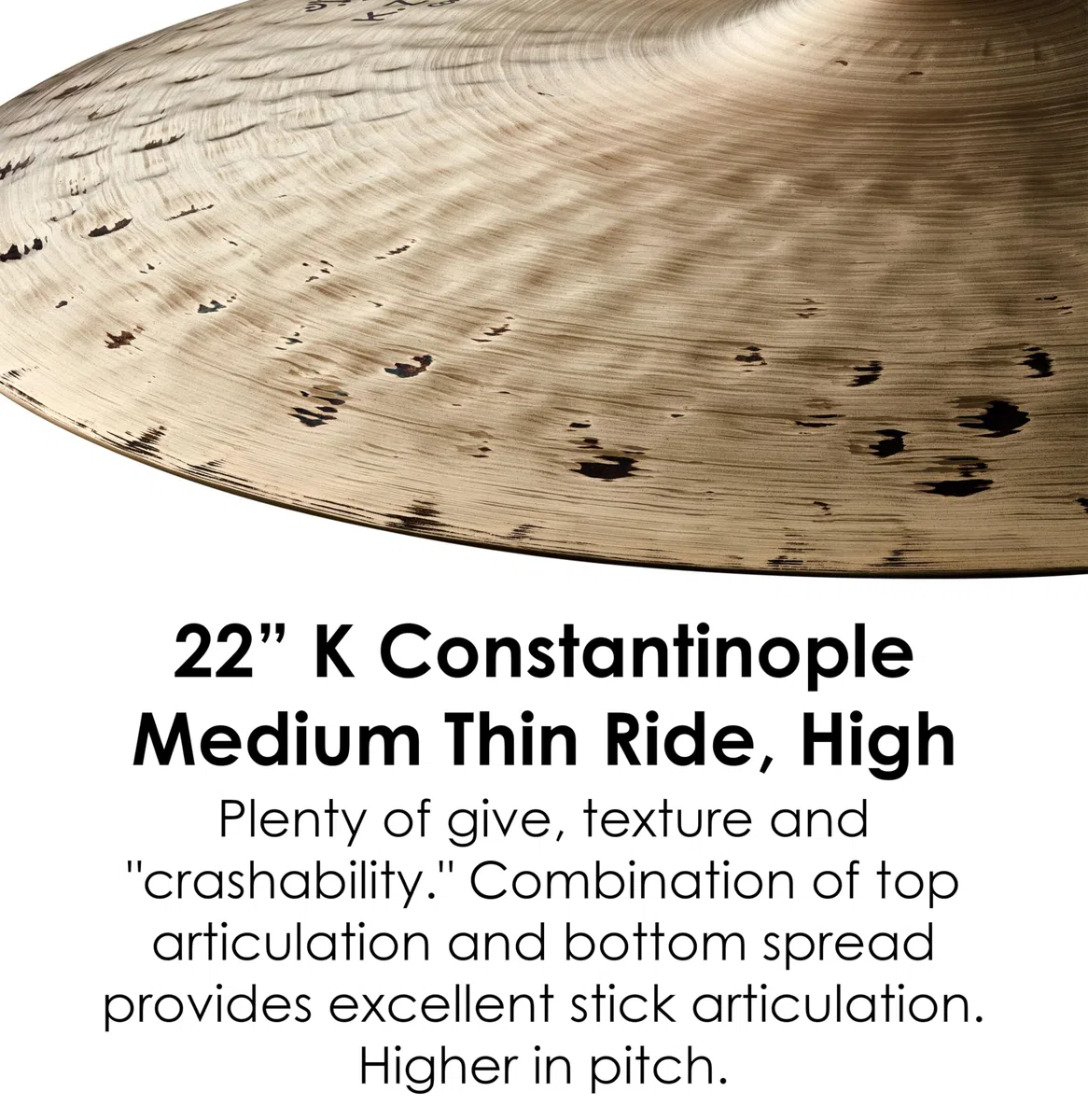Zildjian K' Constantinople Ride 22", Medium Thin, High